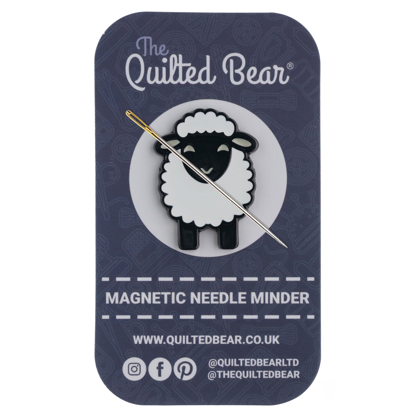 The Quilted Bear Needle Minder - Needle Minder Magnet for Keeping Sewing & Embroidery Needles, Cross Stitch Needles Safe - Stress Free Stitching Cross Stitch Supplies & Embroidery Supplies (Sheep)