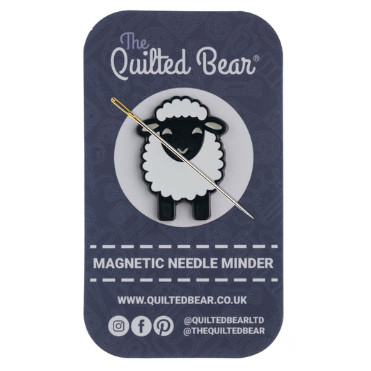 The Quilted Bear Needle Minder - Needle Minder Magnet for Keeping Sewing & Embroidery Needles, Cross Stitch Needles Safe - Stress Free Stitching Cross Stitch Supplies & Embroidery Supplies (Sheep)