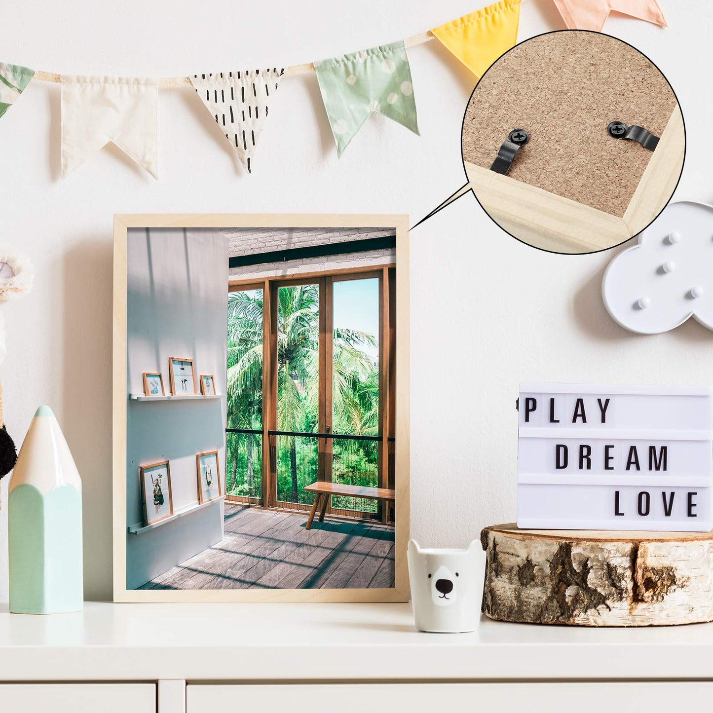 100 Pieces Metal Picture Frame Turn Buttons Fasteners with Screws, Turn Buttons for Picture Frames, Hardware Backing Clips for Hanging Photos Drawings Posters