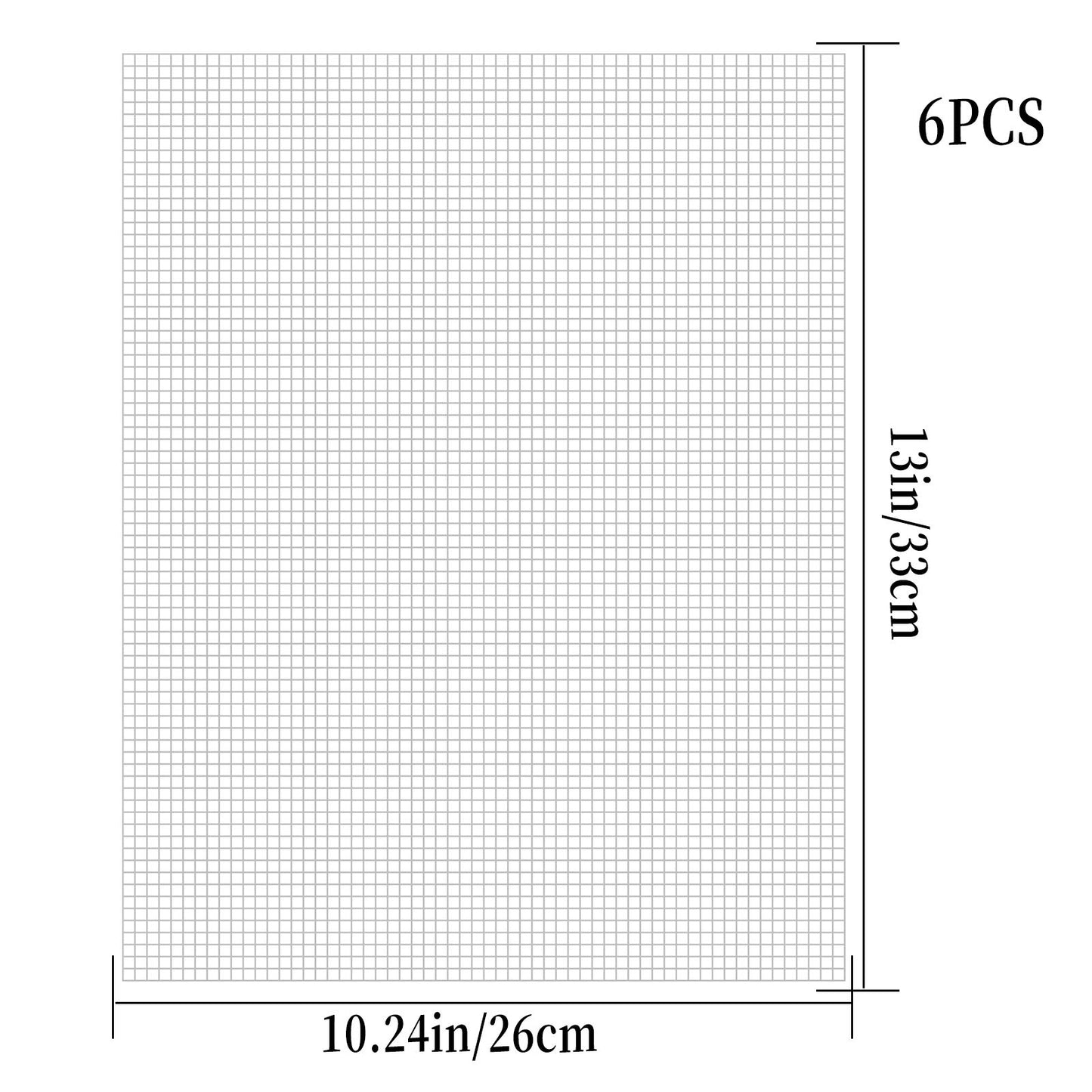 SAVITA 6 Sheets of Plastic Mesh 7 Needlework Canvas for Embroidery and Knitting and Crochet Projects