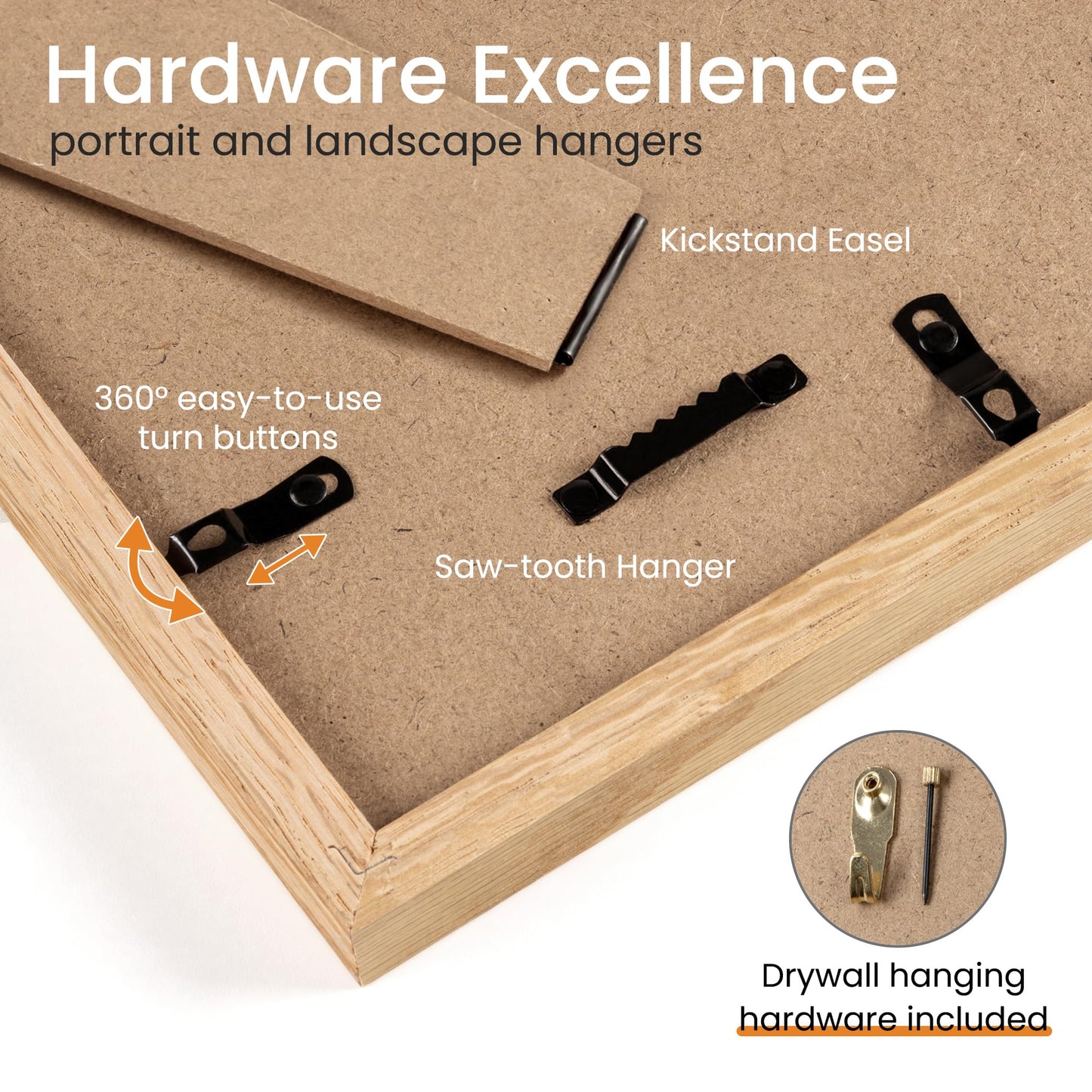 Diploma Frame For 8.5x11 Certificate Document | Solid Oak Wood 8.5 By 11 Picture With Mat For 6x8 | 8 1/2 x 11 Certificate Frame | Plexiglass And Hanging Hardware Included | Natural