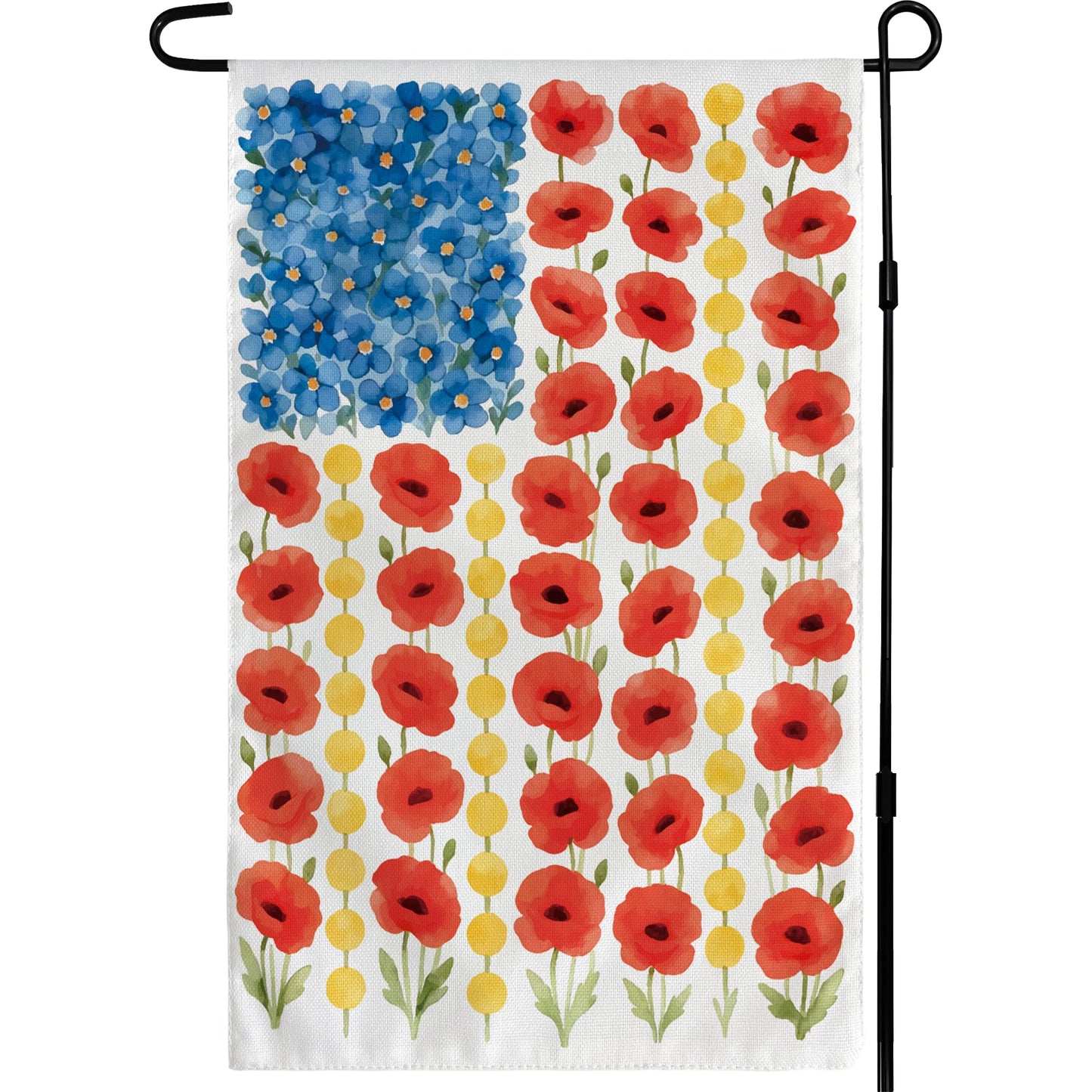 Memorial Day Decorations - Spring Garden Flag for Easter Summer | 12x18 Inch Double Sided Patriotic American Flag for Outdoor Outside Yard USA Celebration 4th of July Decor - 250 Anniversary USA Merchandise