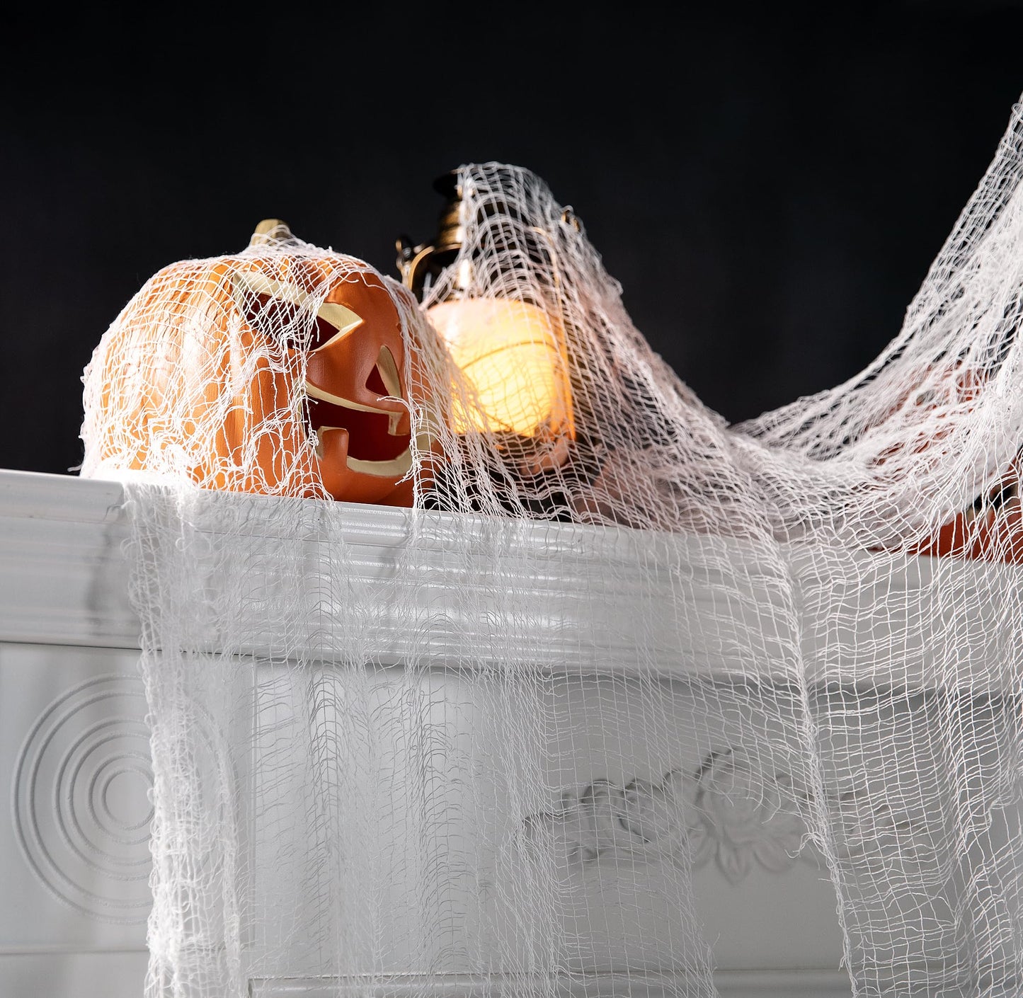 Tlswshsy 200" x 59" Halloween Spooky Cloth - Creepy Spooky Halloween Decorations - Large Size Scary Creepy Gauze for Halloween Party Supplies Stairway Window Table Doorways Decor