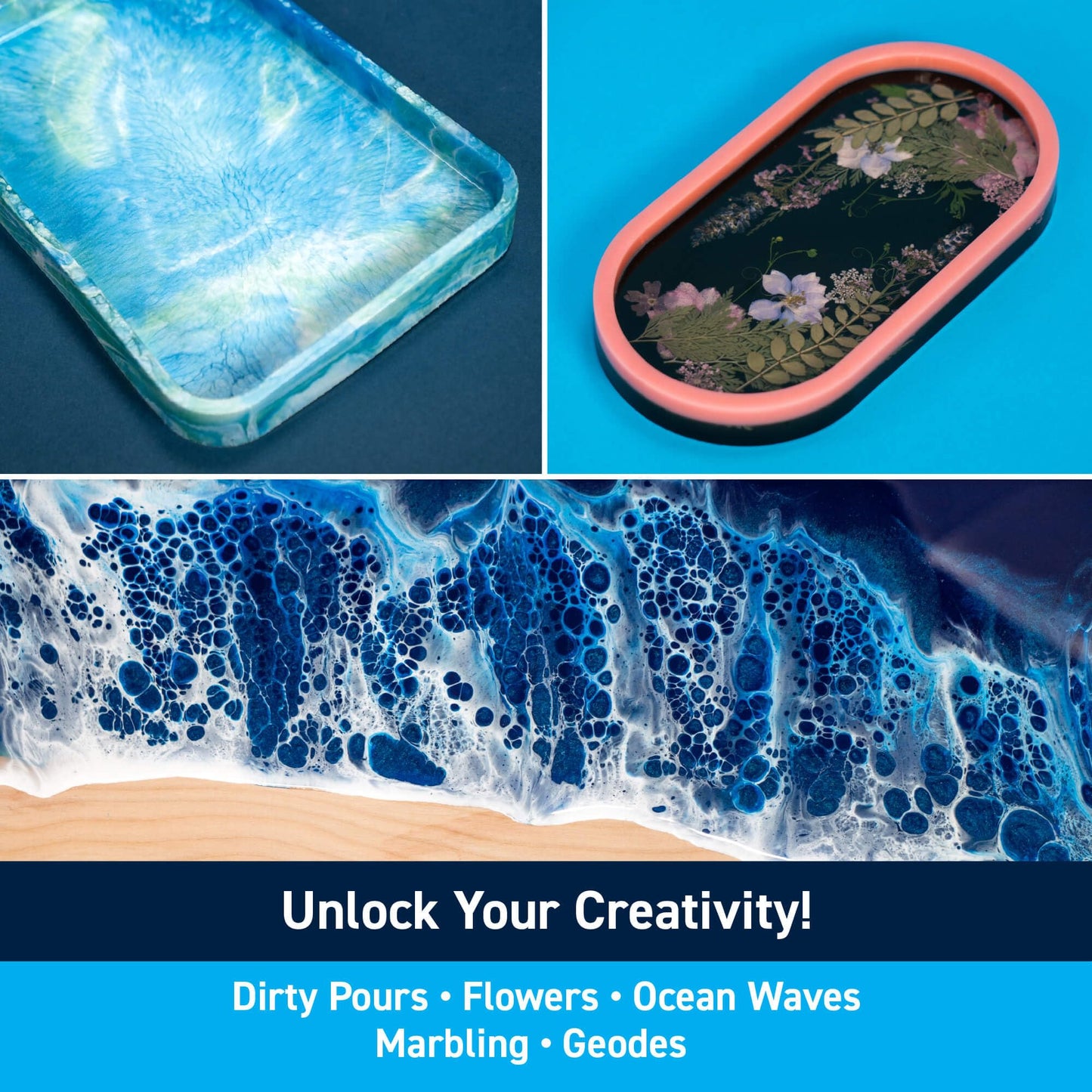Artist Epoxy Resin - 16 Oz. Pint Kit with 1:1 Mix Ratio and UV Resistance - High-Gloss, Crystal-Clear Casting Formula for Artwork, Charms, Crafts, Jewelry, and Tumblers