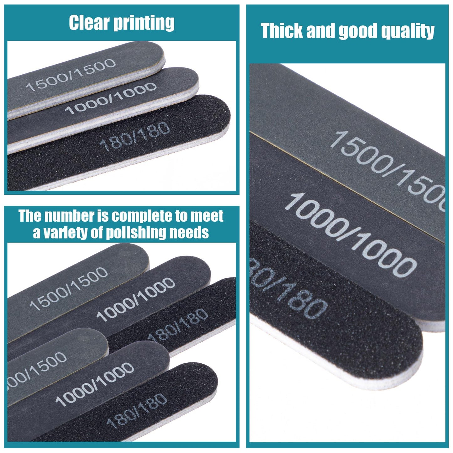 Honoson 20 Pcs Sanding Sticks for Plastic Models Polishing Sticks Assorted Metal and Wood Sanding Tools Accessory for Model Craft Amateur Beginner(Low Grits Rating,Stylish Style)