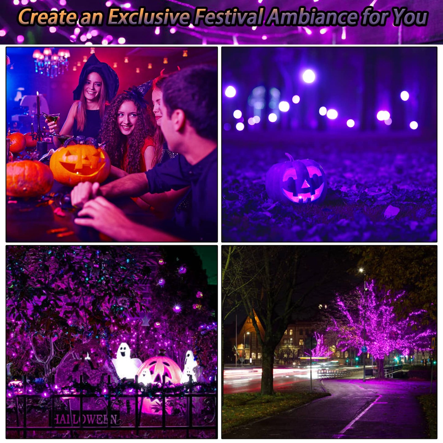 2 Pack Solar String Lights Outdoor, 200 LED Extra-Long 72FT Solar Powered Lights with 8 Lighting Modes, Waterproof Outdoor Lighting Decoration for Garden, Patio, Balcony, Xmas, Wedding, Party