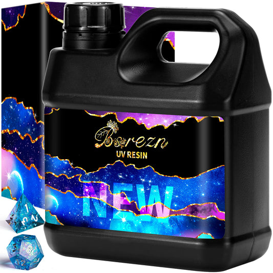 1000g UV Resin Bulk, High Hardness & Crystal Clear Premixed Resina UV for Jewelry Making (1000g)