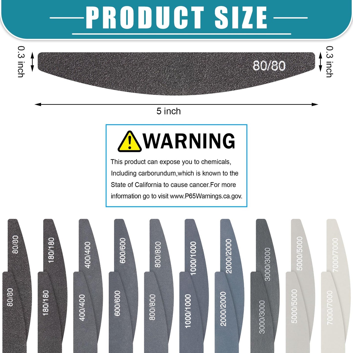 Honoson 20 Pcs Sanding Sticks for Plastic Models Polishing Sticks Assorted Metal and Wood Sanding Tools Accessory for Model Craft Amateur Beginner(Low Grits Rating,Moon Style)