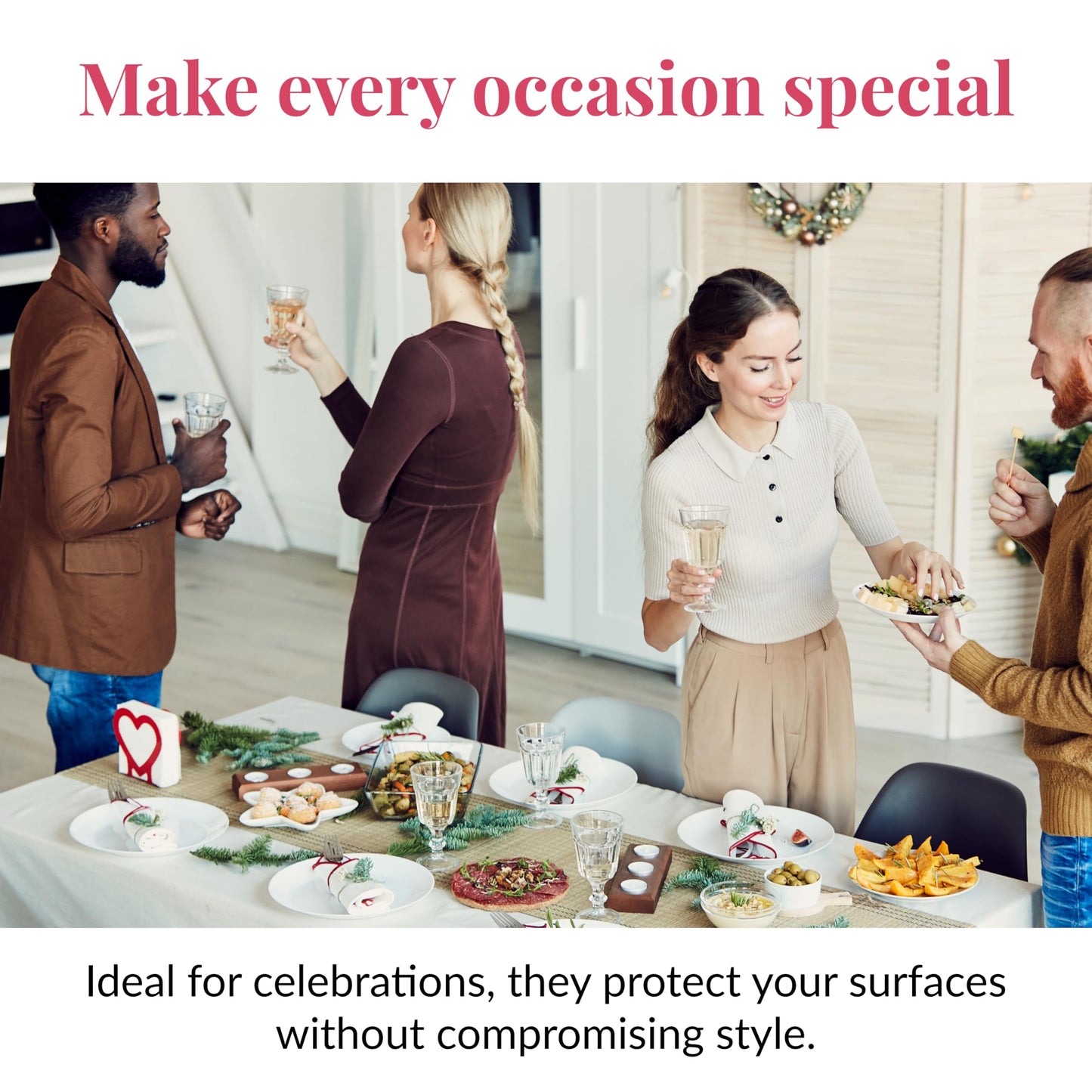 Prestee 48 White Plastic Tablecloth 108x54 Inches - No See-Through Rectangular Disposable Tablecloths for Indoor and Outdoor Events - Heavy-Duty and Waterproof for Holiday and Thanksgiving