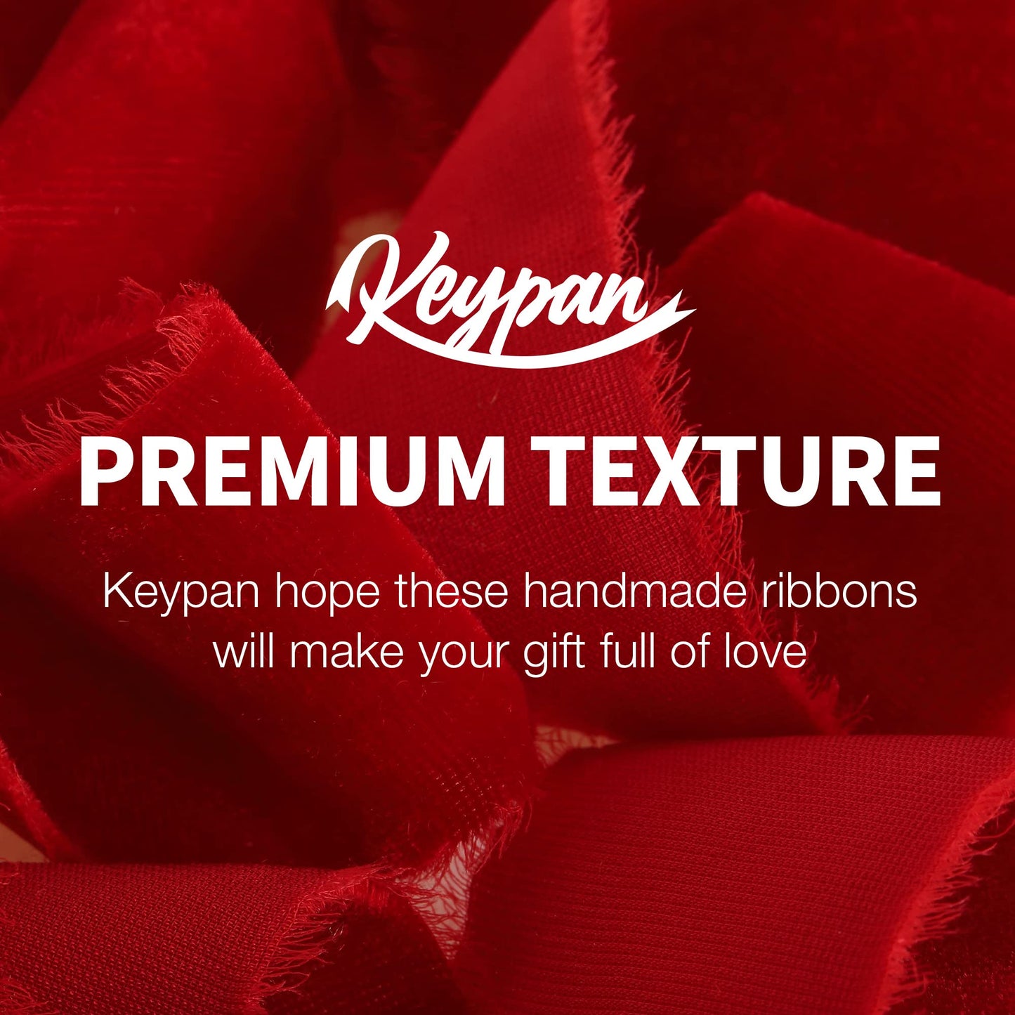 Velvet Ribbon for Gift Wrapping Red Handmade Fringe Ribbons for Crafts Bouquet Christmas Decorations 2 Rolls 1 1/2 Inch x 2 Yd (4 Yards Total)