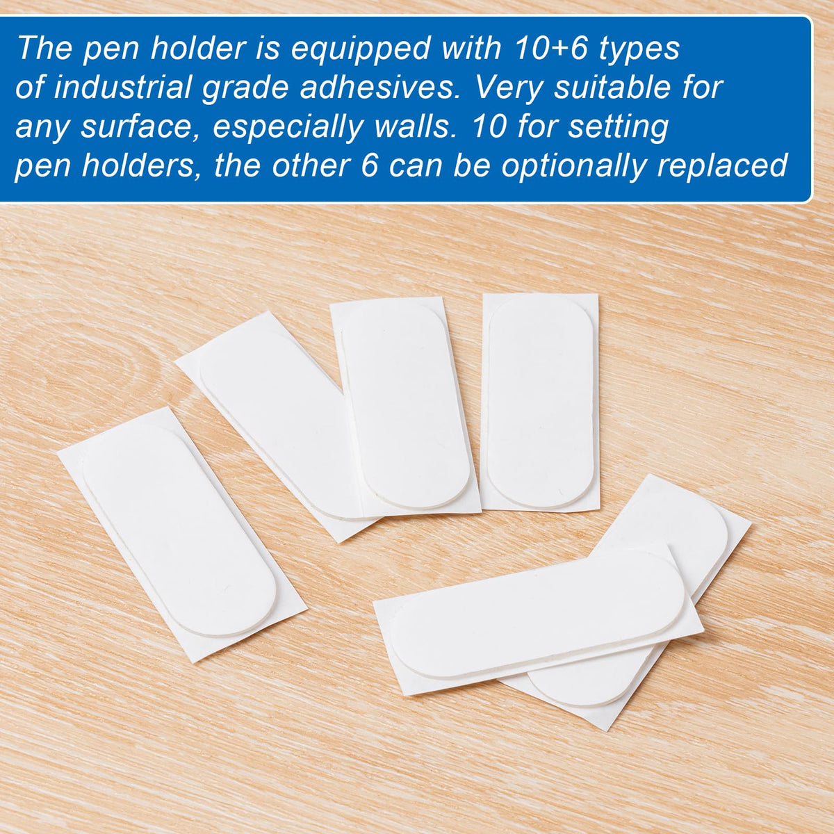 UEHSNI 10 Pack Adhesive Pencil Holders for Desk,Silicone Flexible Pen Holder for Wall, Office, School,Home,Classroom Must Haves,Teacher Supplies Accessories,Desk Organizer,Small Gift Back to school