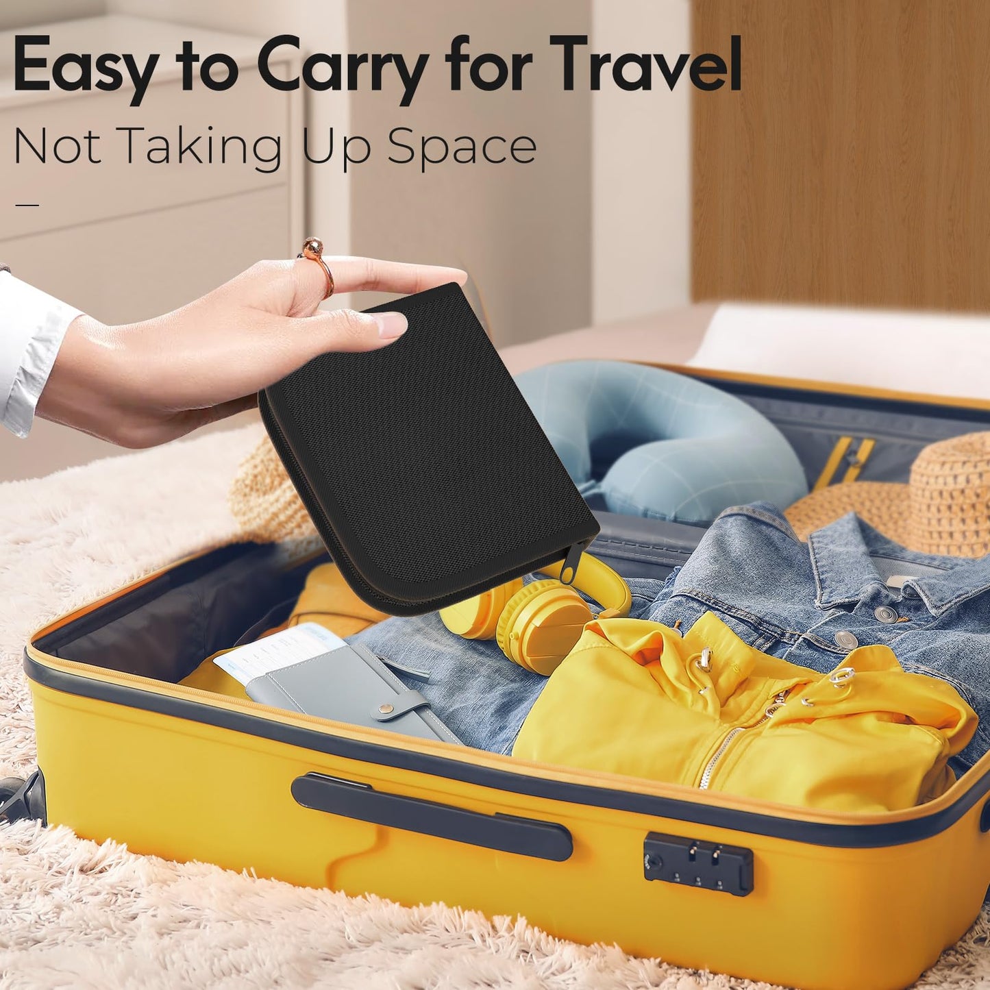 Sewing Kit Gifts for Mom Grandma Friend Adults Beginner Kids Traveler, Portable Sewing Supplies Accessories Contains Thread, Needle, Scissors, Measure Tape, Dorm Room Essentials (Black, M)