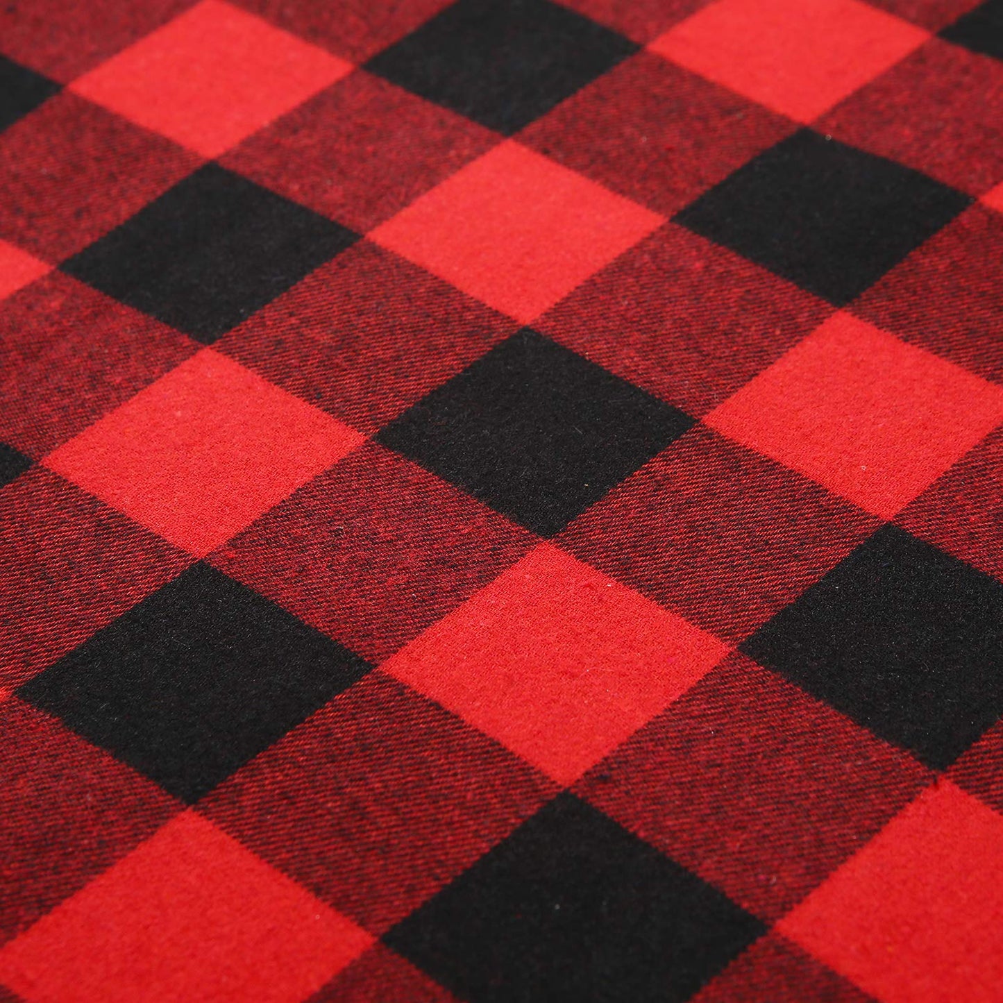 Christmas Buffalo Plaid Placemats Set of 4, Polyester & Burlap Reversible Red and Black Buffalo Check Place Mats Christmas Dining Table Decorations,12”x17”