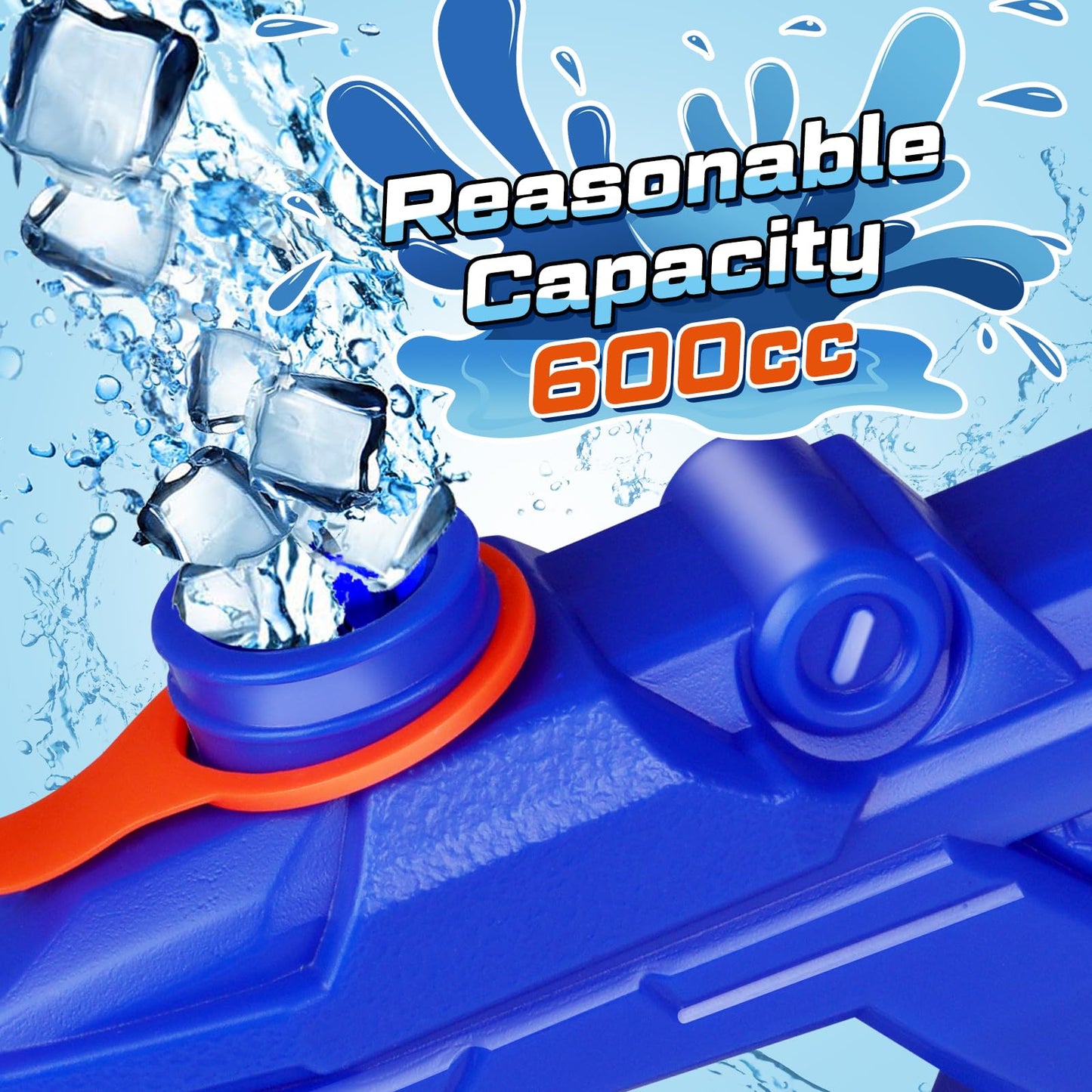 Quanquer 3 Pack Water Guns for Kids Adults - 600CC Squirt Water Toy Gun Super Blaster Soaker Long Range High Capacity Swimming Pool Beach Outdoor Fighting Toys for Boys Girls (Blue)