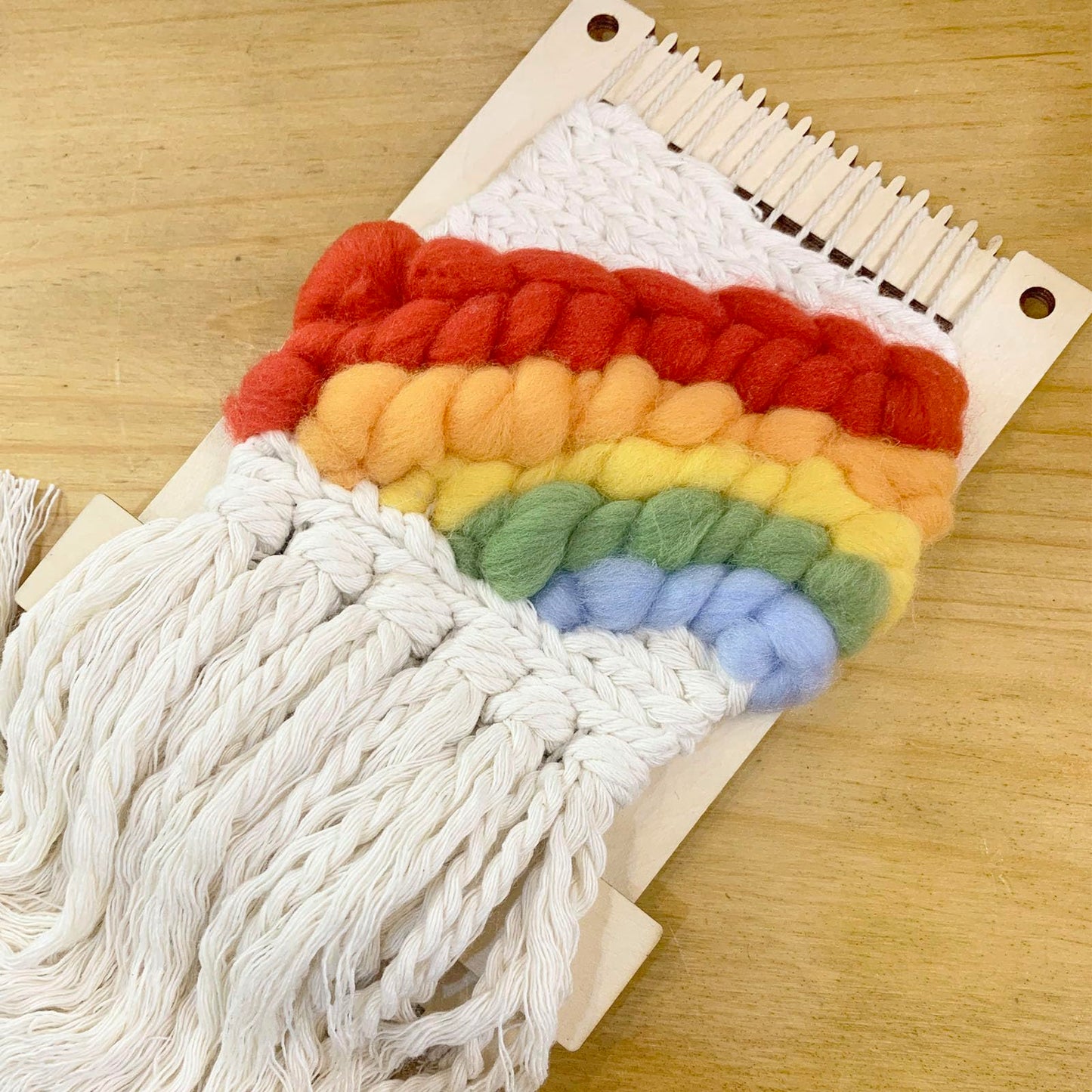 HAND U JOURNEY Rectangle Weaving Loom Kit 7.9''x11.8'' and 5.3''x7.8'', 2 Set with Weaving Tools and 16 Pages Instruction Book-Size M