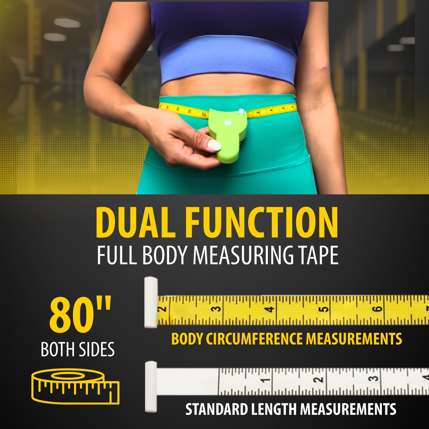 Perfect Body Tape Measure - 80 Inch Automatic Telescopic Tape Measure - Retractable Measuring Tape for Body: Waist, Hip, Bust, Arms, and More (White - 80 inch)