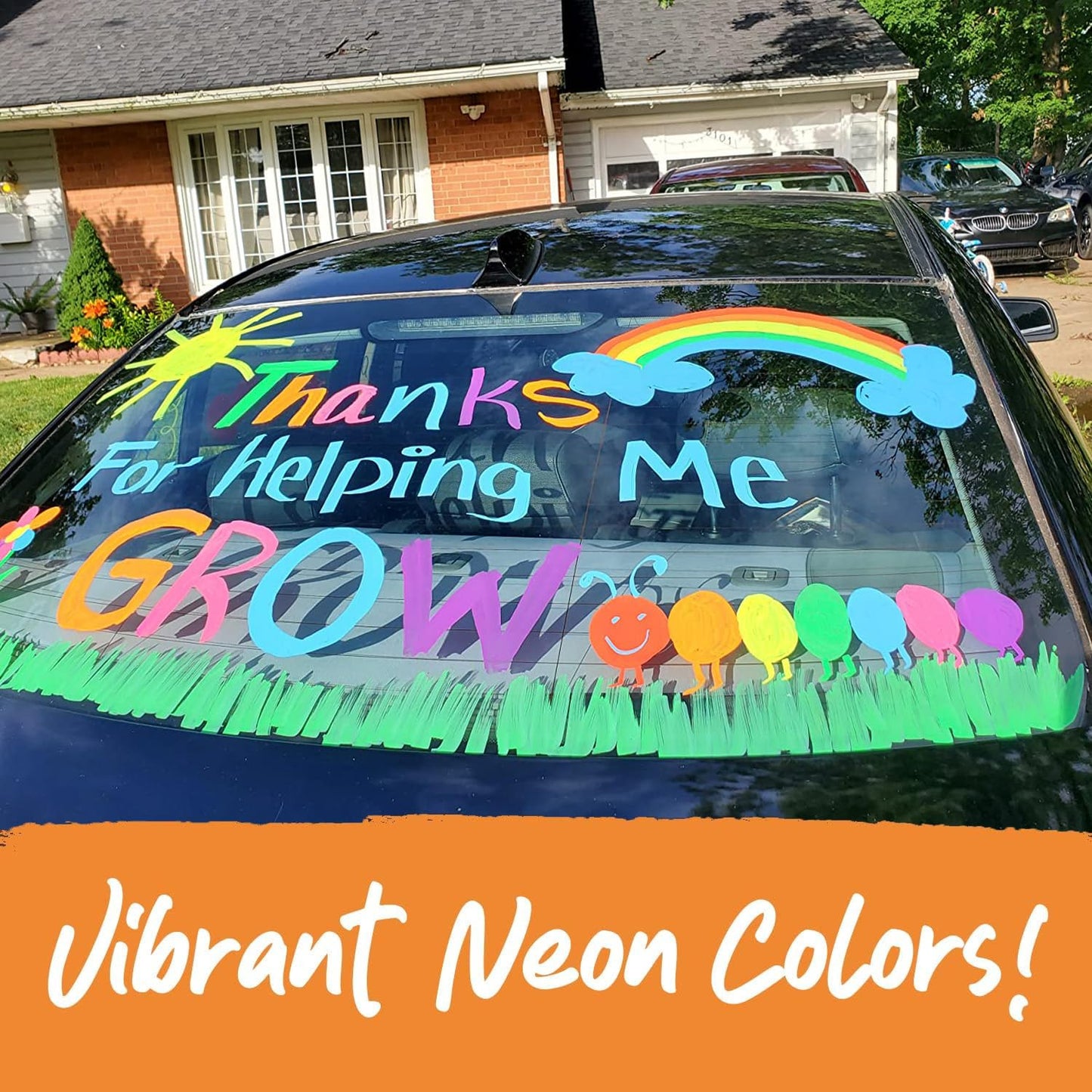 8 Washable Window Markers for Cars - 15mm Jumbo, 3 in 1 Nib, 28g Ink - Liquid Chalk Markers for Chalkboard, Blackboard, Glass, Bistro, Auto, Menu Board - Loved by Teachers, Kids, Artists, Businesses