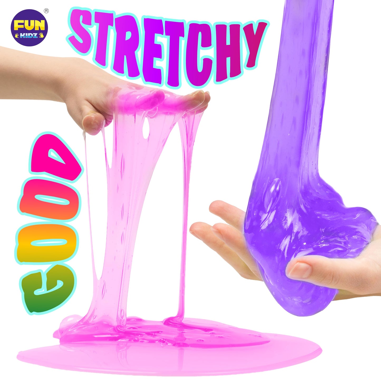 33 Cups Jumbo Slime Kit for Kids, FunKidz Premade Ultimate Slime Pack to DIY Soft, Cloud, Clear, Butter, Glitter, Glow in Dark Slime Making Kit Party Favors Gift Toys for Girls and Boys