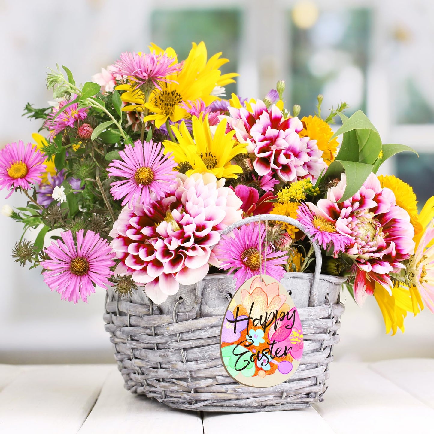 Wooden Egg Ornaments to Paint Easter Decoration Cutouts Unfinished 24PCS 3.5 x 3 inches, DIY Blank Unfinished Wood Discs Ornament for Home Crafts Hanging Spring St. Patrick Day Decoration