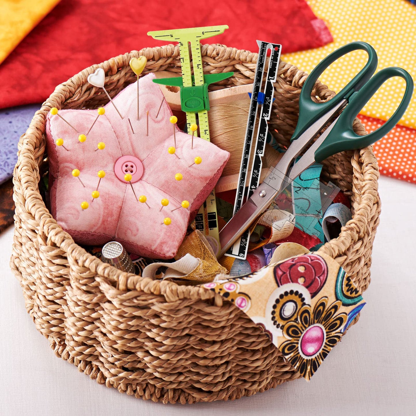 Sewing Gauge 3 Piece Seam Gauges for Sewing Fabric Hem Ruler T Shape Sewing Rulers 5 in 1 Sliding Gauge Sewing Tool for Knitting Crafting Sewing Beginner Supplies, 3 Styles