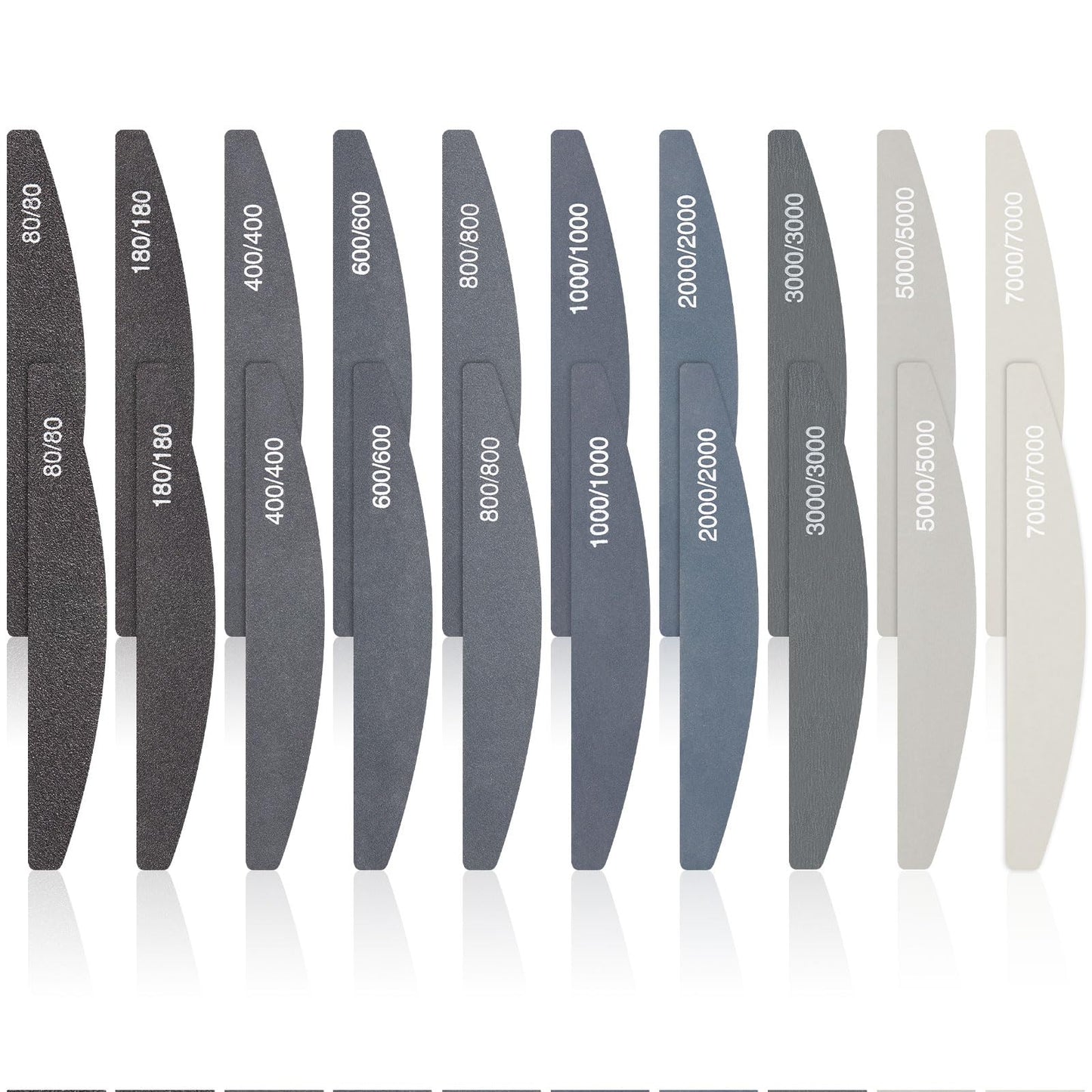 Honoson 20 Pcs Sanding Sticks for Plastic Models Polishing Sticks Assorted Metal and Wood Sanding Tools Accessory for Model Craft Amateur Beginner(Low Grits Rating,Moon Style)