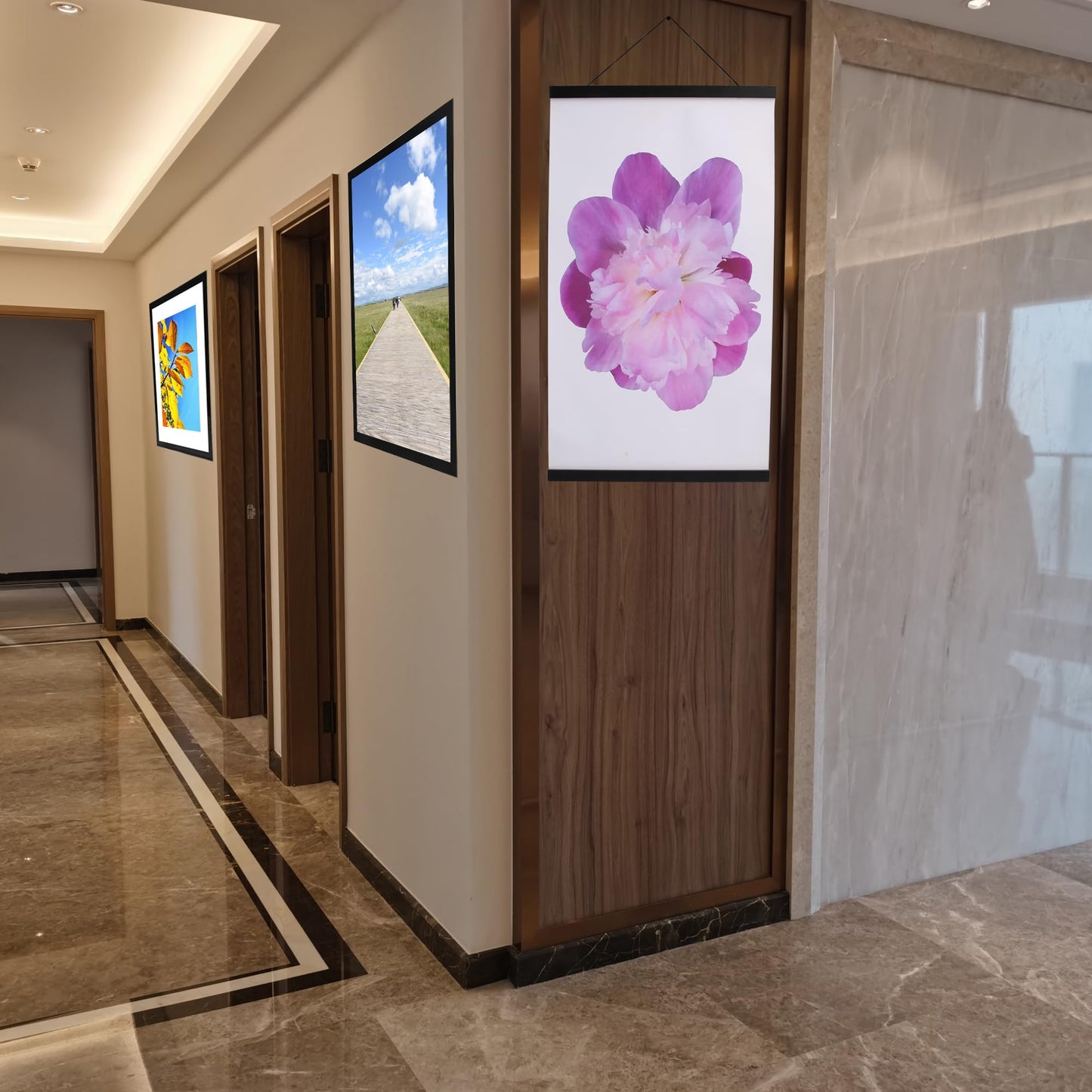 Magnetic Poster Hanger Frame, 16x24 16x22 16x20 Poster Frame 16 Inch Wide Magnetic Poster Hanger Frame,16",Black,1Pack