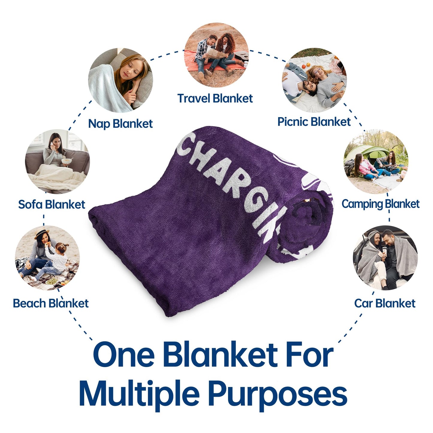 Funny Gifts for Grandma, Grandmas Birthday Gift from Grandkids, Grandma is Charging Sloth Blanket, Grandmas Gifts for Mothers Day Christmas, Soft Sloth Blanket for Grandmother 60" x 50"