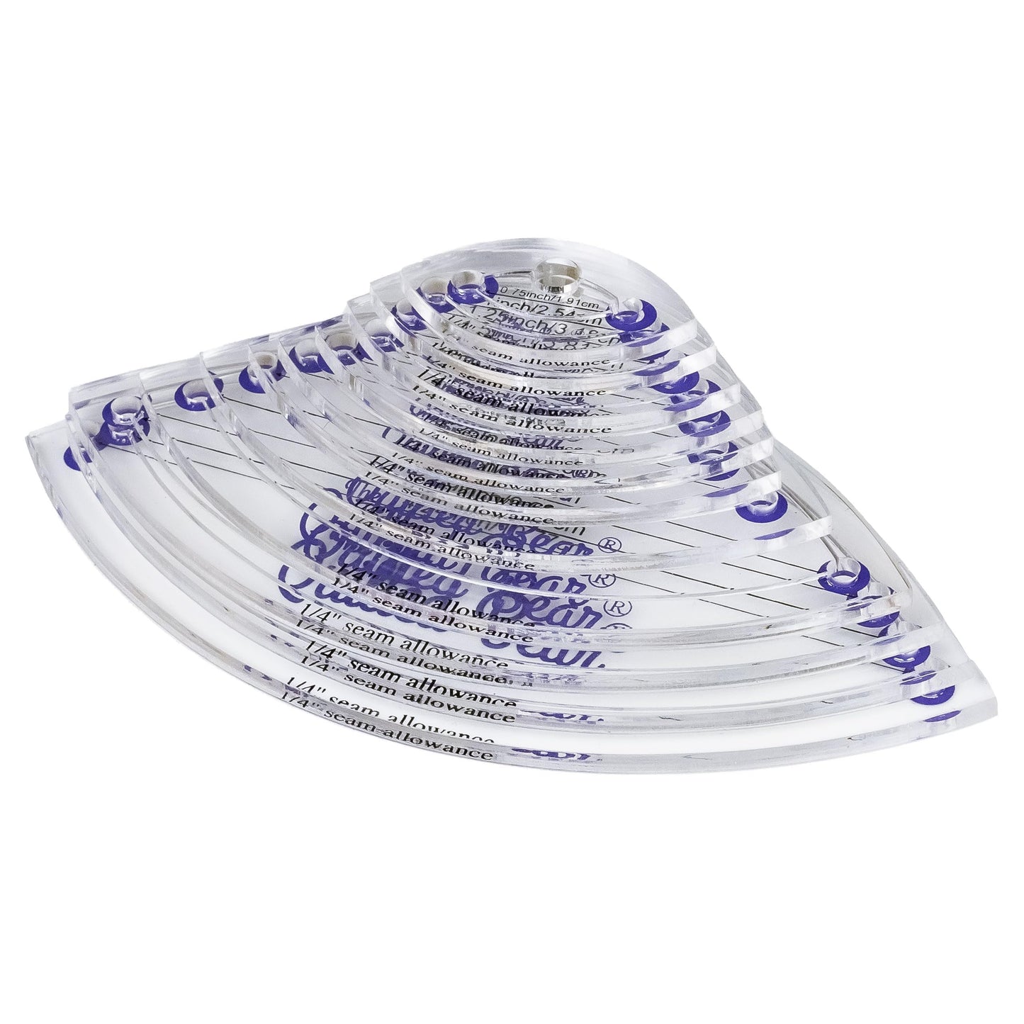 The Quilted Bear Leaf Quilting Templates – 8 Clear Non-Slip Acrylic Quilt Templates for Precise Fabric Cutting & Stress-Free Machine Quilting - Ideal for Quilt & Sewing Supplies (¾–3")