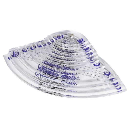 The Quilted Bear Leaf Quilting Templates – 8 Clear Non-Slip Acrylic Quilt Templates for Precise Fabric Cutting & Stress-Free Machine Quilting - Ideal for Quilt & Sewing Supplies (¾–3")