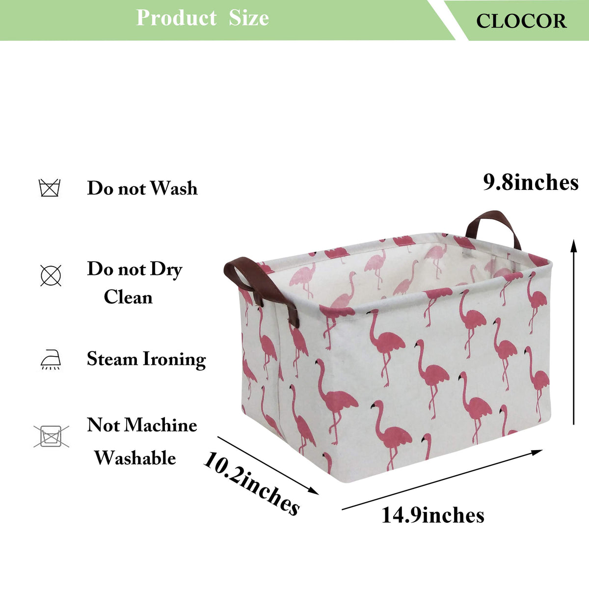 Rectangular Storage Bin,Waterproof Gift Baskets,Room Decor (Flamingo)