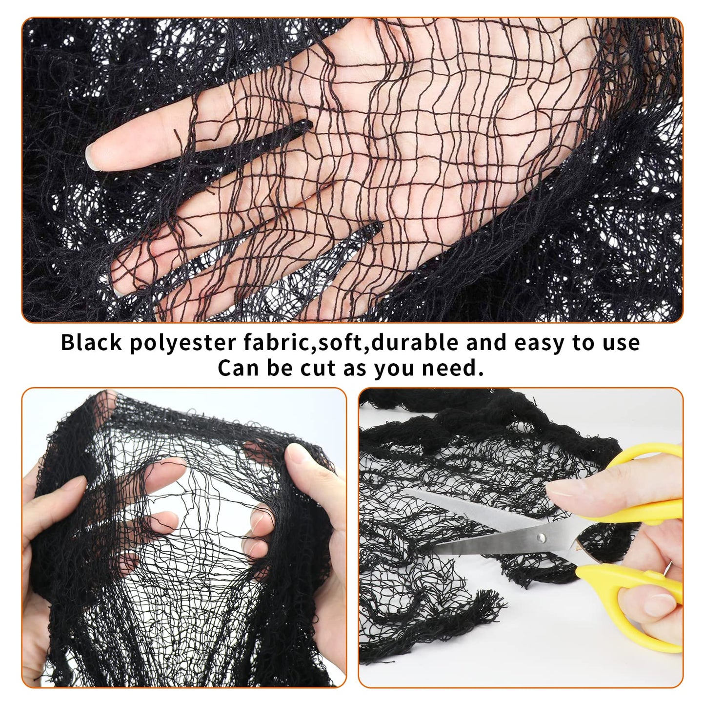 590" x 30" Halloween Creepy Cloth Spooky Halloween Decorations Indoor Outdoor Haunted House Party Decor Supplies Backdrops for Garden,Doorways,Yard,Home,Windows