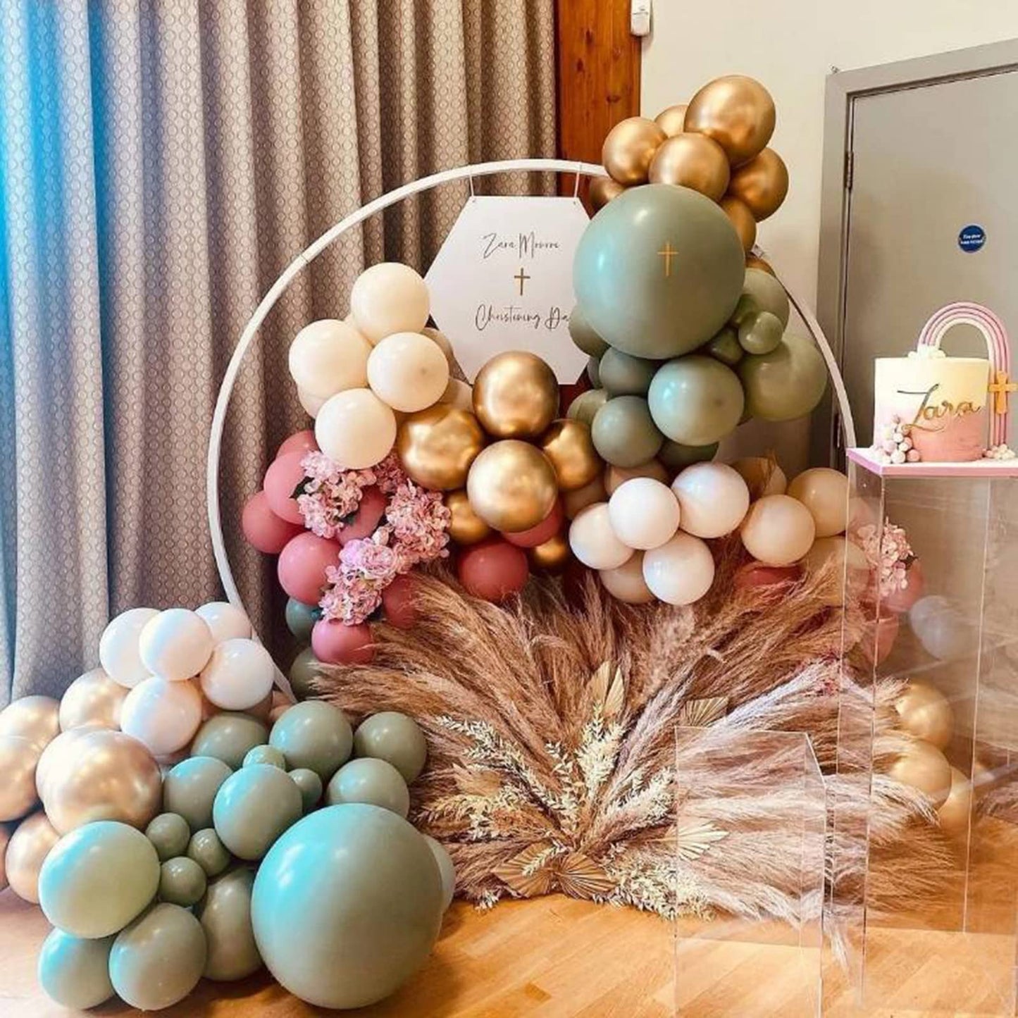 100pcs Sage Green Balloons 18 inch +12 inch +10 inch +5 inch Party Eucalyptus Olive Green Balloon Birthday Balloons Baby Shower Balloon Wedding Balloons