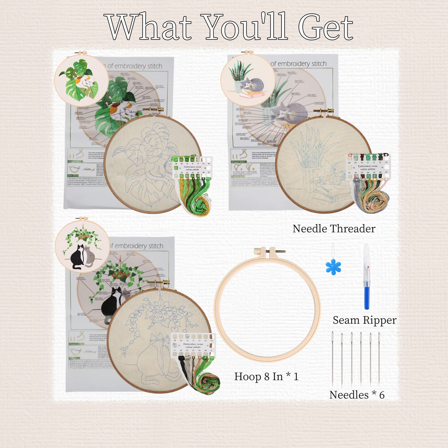 Embroidery Kits for Beginners, Embroidery Kits for Adults, Easy Embroidery Kit