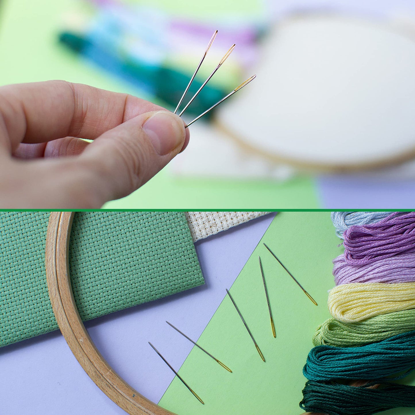 80pcs Cross Stitch Needles Golden Large Eye Embroidery Hand Sewing Needles with Threader Thread unpicker for Cross Stitching (Size 22 24 26 28)