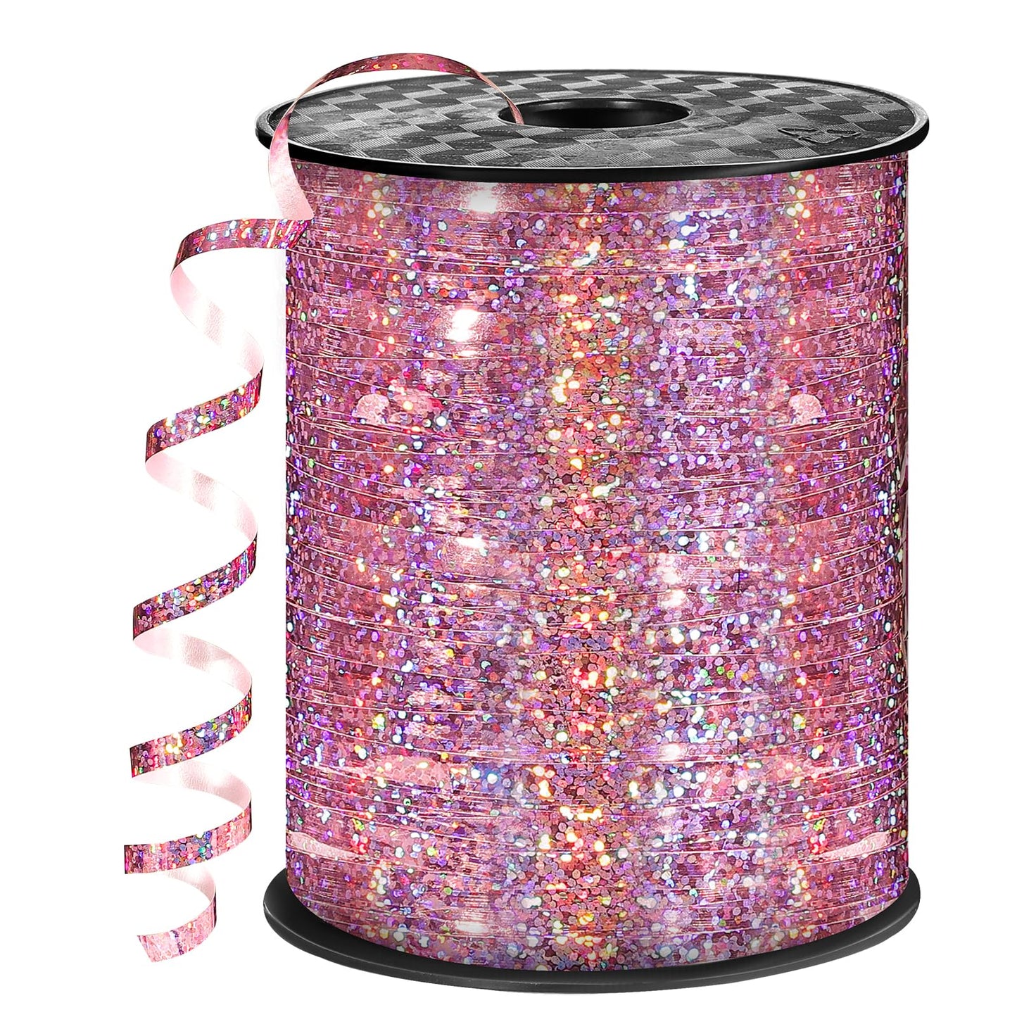 600 Yards Pink Shiny Balloon String Ribbon 1/5 Inch Thin Crafts Curling Ribbon Valentine Ribbon for Gift Wrapping Birthday Party Valentine's Day Decorations