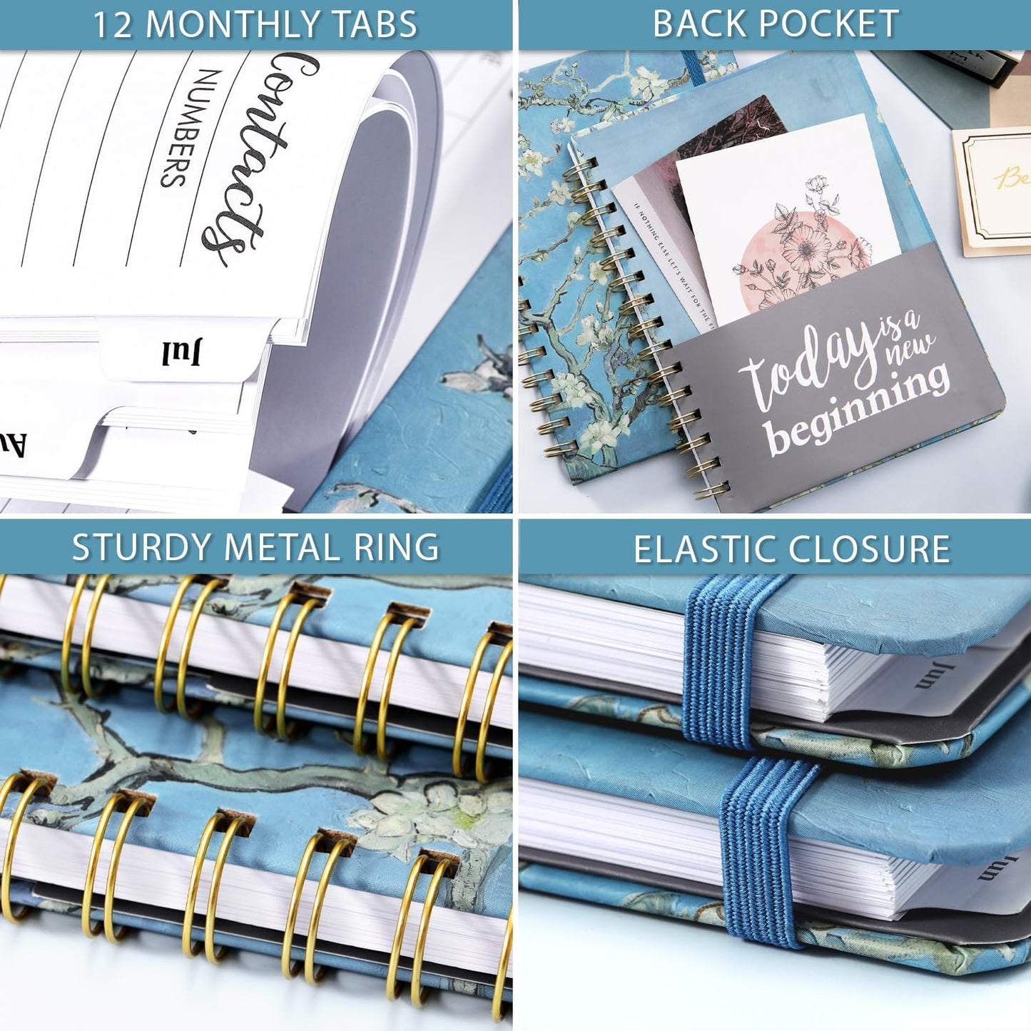 2025-2026 Planner – Planner 2025-2026, July 2025 - June 2026, Weekly & Monthly Planners, 8.5" x 6.4", Hardcover, Twin-Wire Binding, Monthly Tabs, Inner Pocket, Daily Organizer