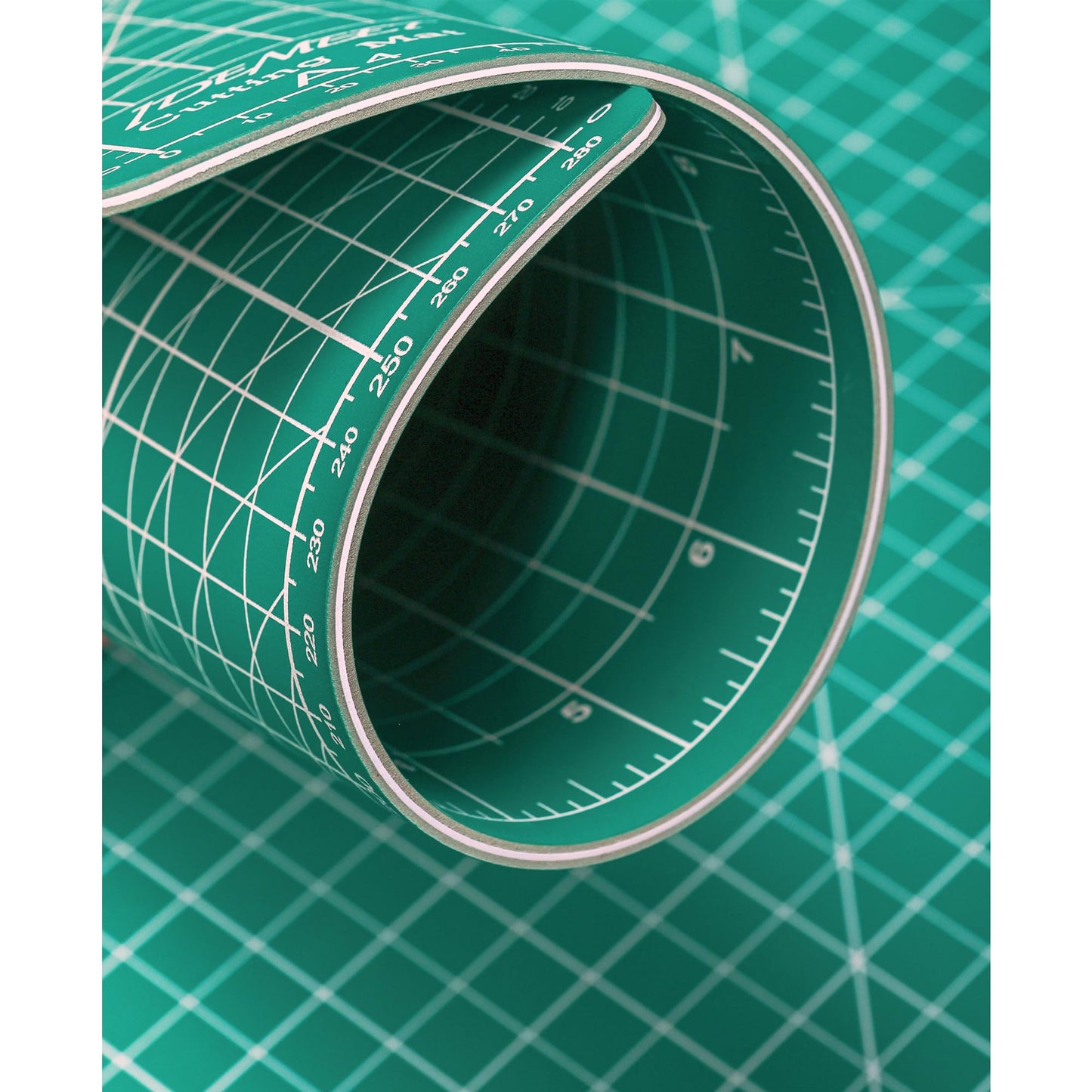 Idemeet Self Healing Cutting Mat, Density-upgraded 18inch x 12inch Sewing Mat for Crafts, 5-play Rotary Cutting Board Double-sided for Cutting Quilting Modeling Projects, Green