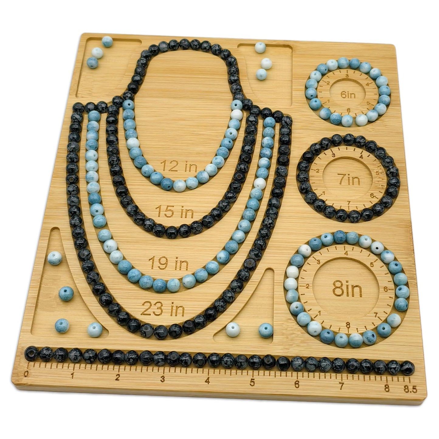 Bead Boards for Jewelry Making, Bamboo Beading Board for Bracelet & Necklace, Jewelry Making Supplies,Bead Tray Supplies
