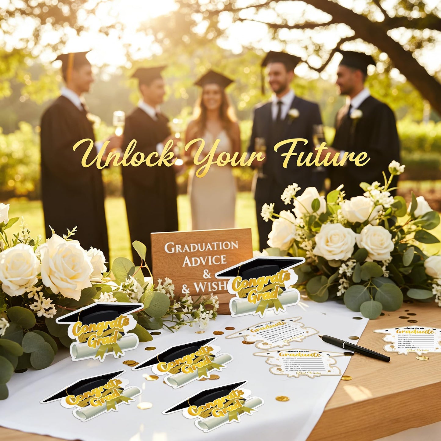 FaCraft 36PCS Graduation Advice Cards for Graduate 2026 - High School Senior School College University Graduation Party Grad Parties Supplies Favors Decorations Best Wishes & Advice for the Graduates