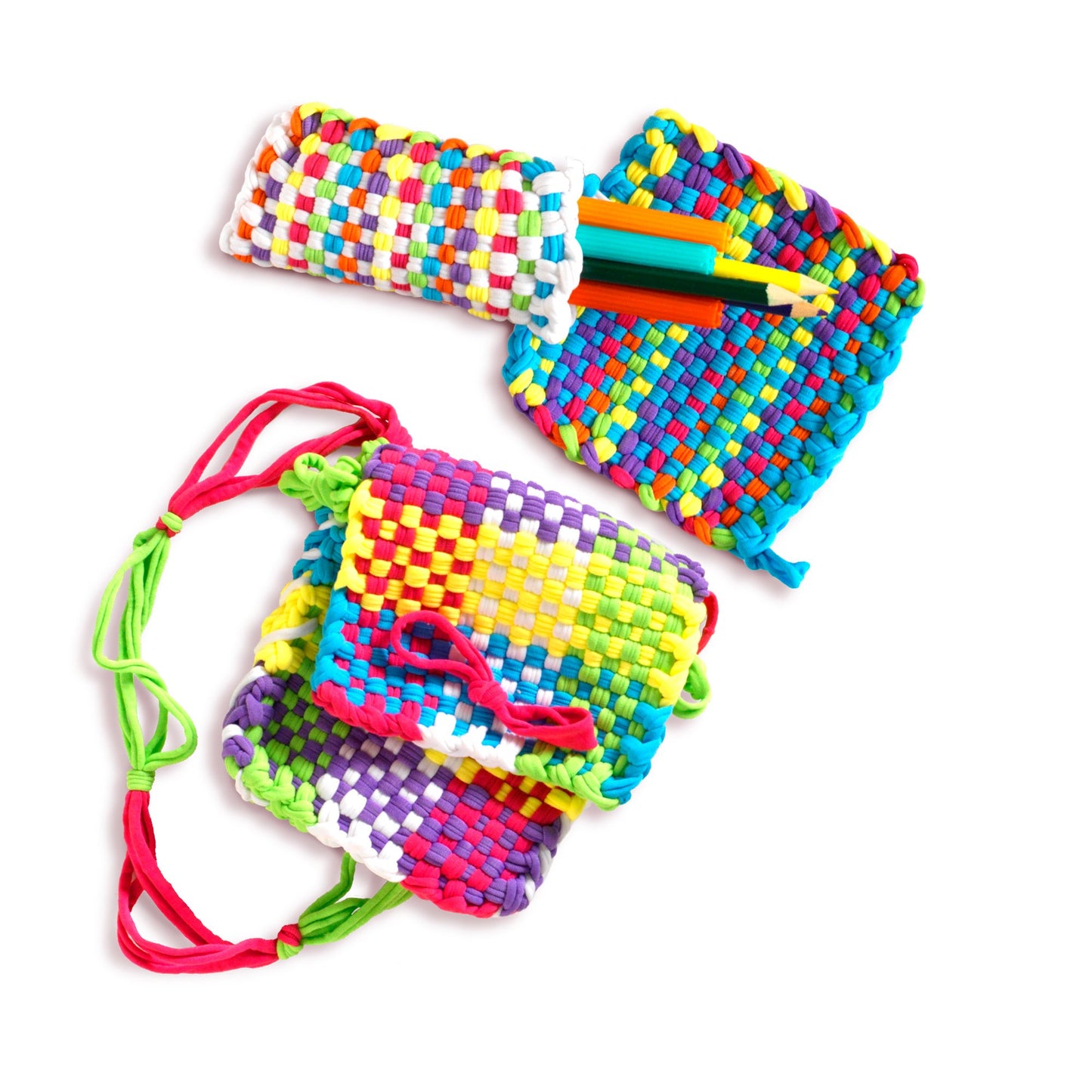 Made By Me Easy Steps Weaving Loom for Kids, Includes 165 Loom Loops & 1 Weaving Loom with Loom Hook, Makes 4 Projects, Hook & Loop Potholder Kit, DIY Weaving Kit, Potholder Loom Kit, Kids Crafts