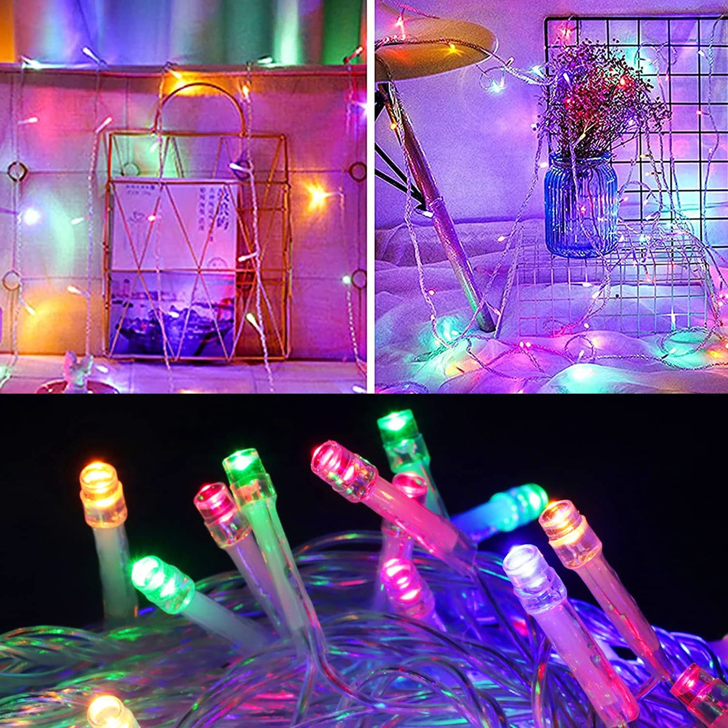 FULLBELL Easter Lights, 33 Feets 100 LED Easter Decorations Memory Indoor Outdoor Fairy Lights Spring Decor Home Bedroom Wedding Party Room Decor Tiktok Trend Items(Multi)