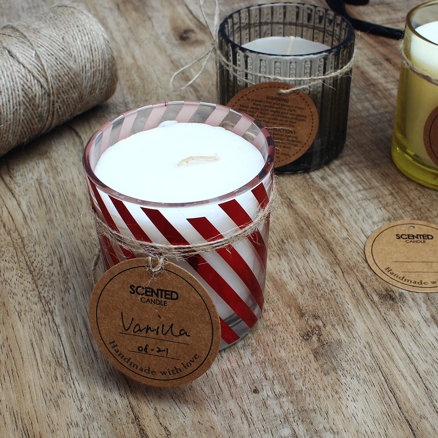 Candle Wick Kit - 60 Cotton Wicks with Candle Making Tools (Thick 4"+6"+8")