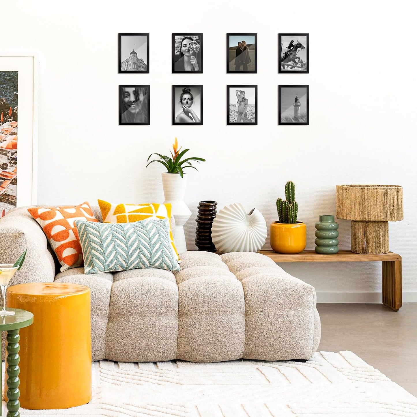 4x6 Picture Frame Set of 5, Photo Frames for 4x6 Pictures Wall Gallery Black 4x6 Frames Tabletop or Wall Mount Display for Prints, Photos, Paintings, Landscape and Kids Artwork (Black)