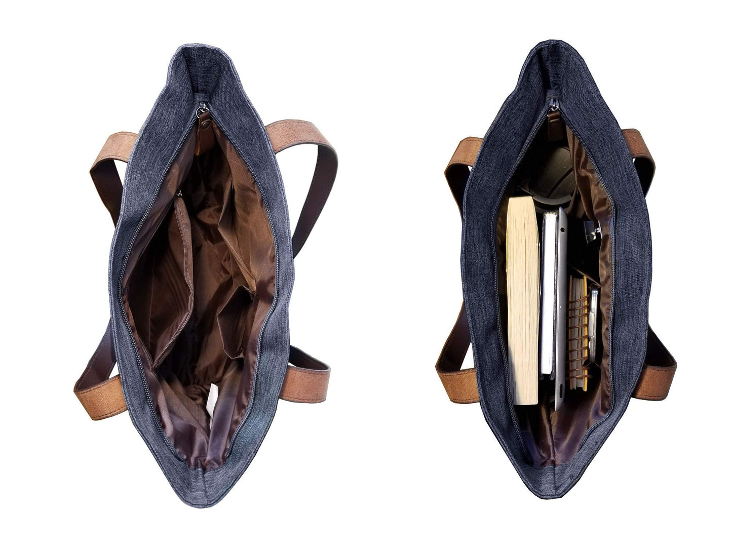 Shoulder Tote Bag Purse Top Handle Satchel Handbag For Women Work College Travel Business Shopping Casual (Blue) Upgraded