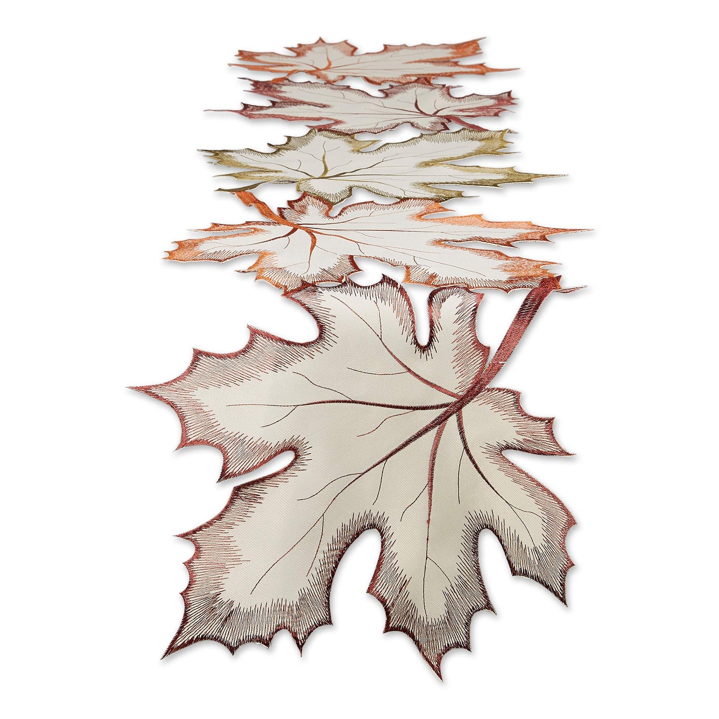 Fall Table Decorations Indoor Décor, Thanksgiving, Table Runner, 14x70, Embroidered Cut Work Leaves