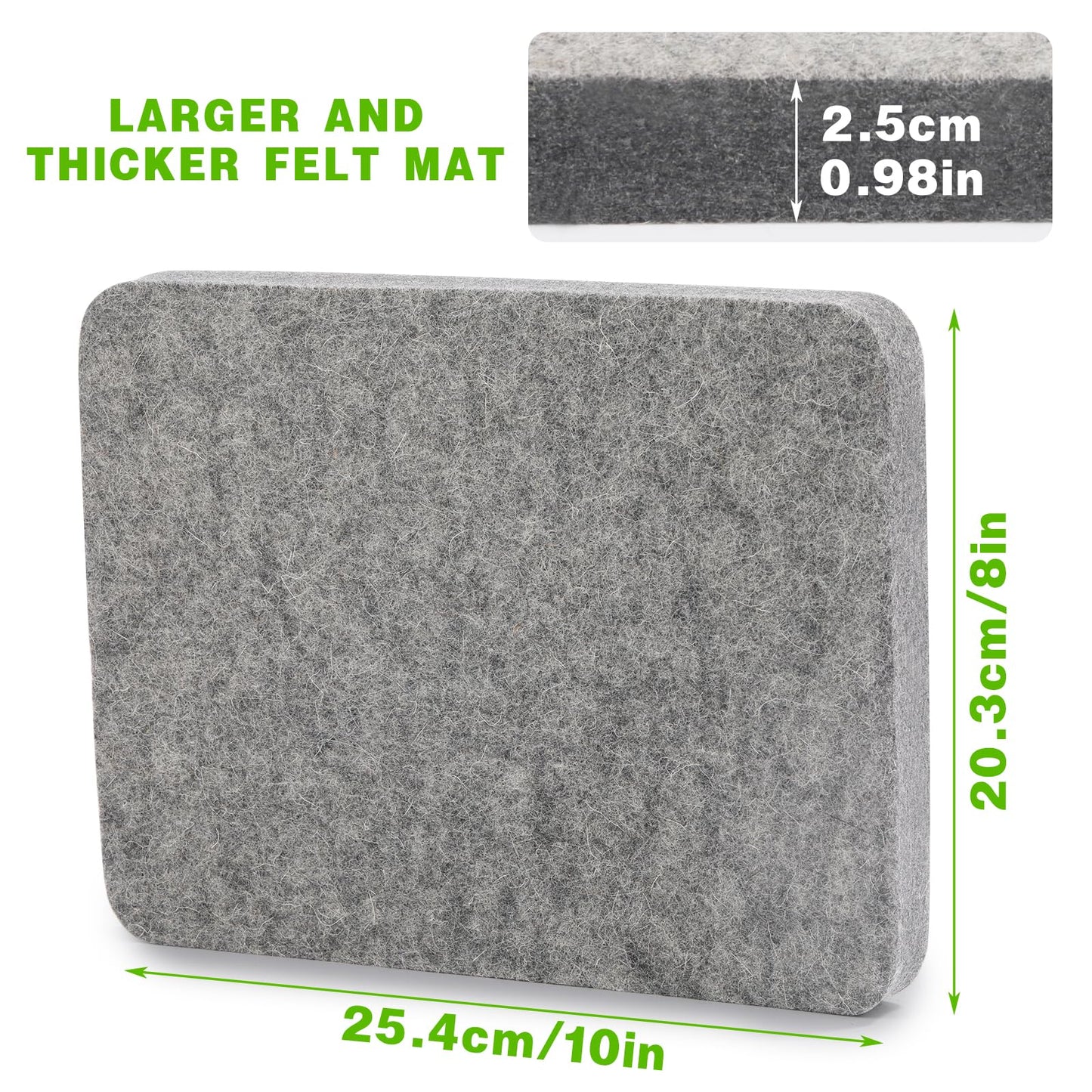 Needles Felting Tools, 8"x10" Felting Pad, Large Needle Felting Mat, 90 Pcs Felting Needles, Felting Supplies with Wood Handles & Wool Needles for DIY Crafts