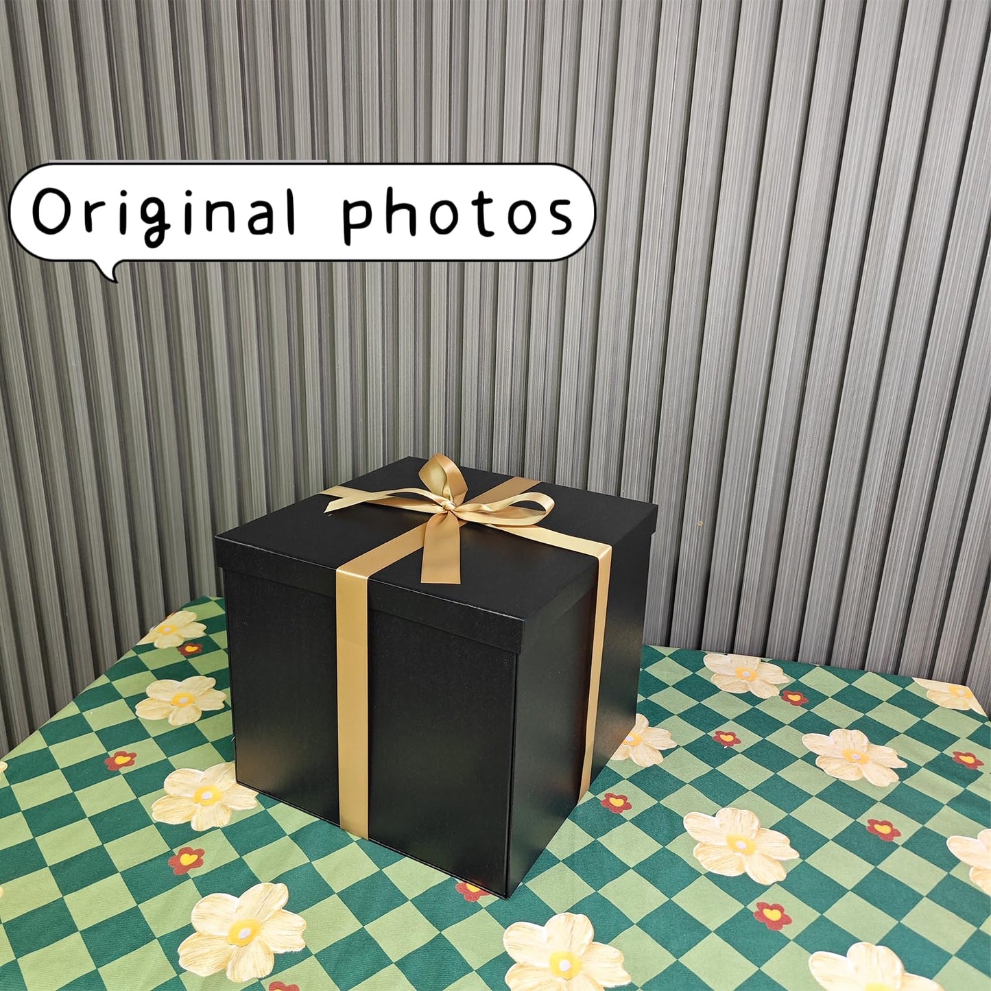 Large Gift Box 12x12x10 Inches,Black Gift Boxes for Presents,Birthday Box,for Packaging,Valentine's Day,Mother's Day,Christmas,Anniversaries,Family or Business.