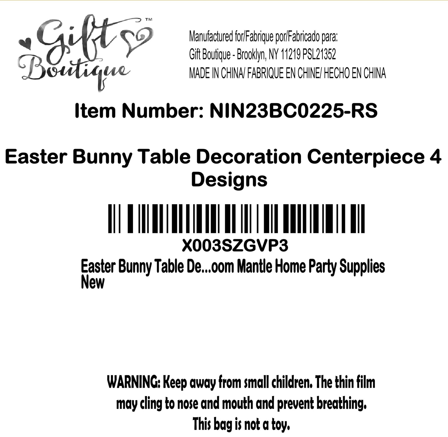 Gift Boutique Easter Bunny Table Decoration Centerpiece 4 Designs Decorative Wooden Spring Shaped Pastel Bunnies Rabbit Table Top Sign Decor Wood Tabletop for Office Dining Room Party Supplies
