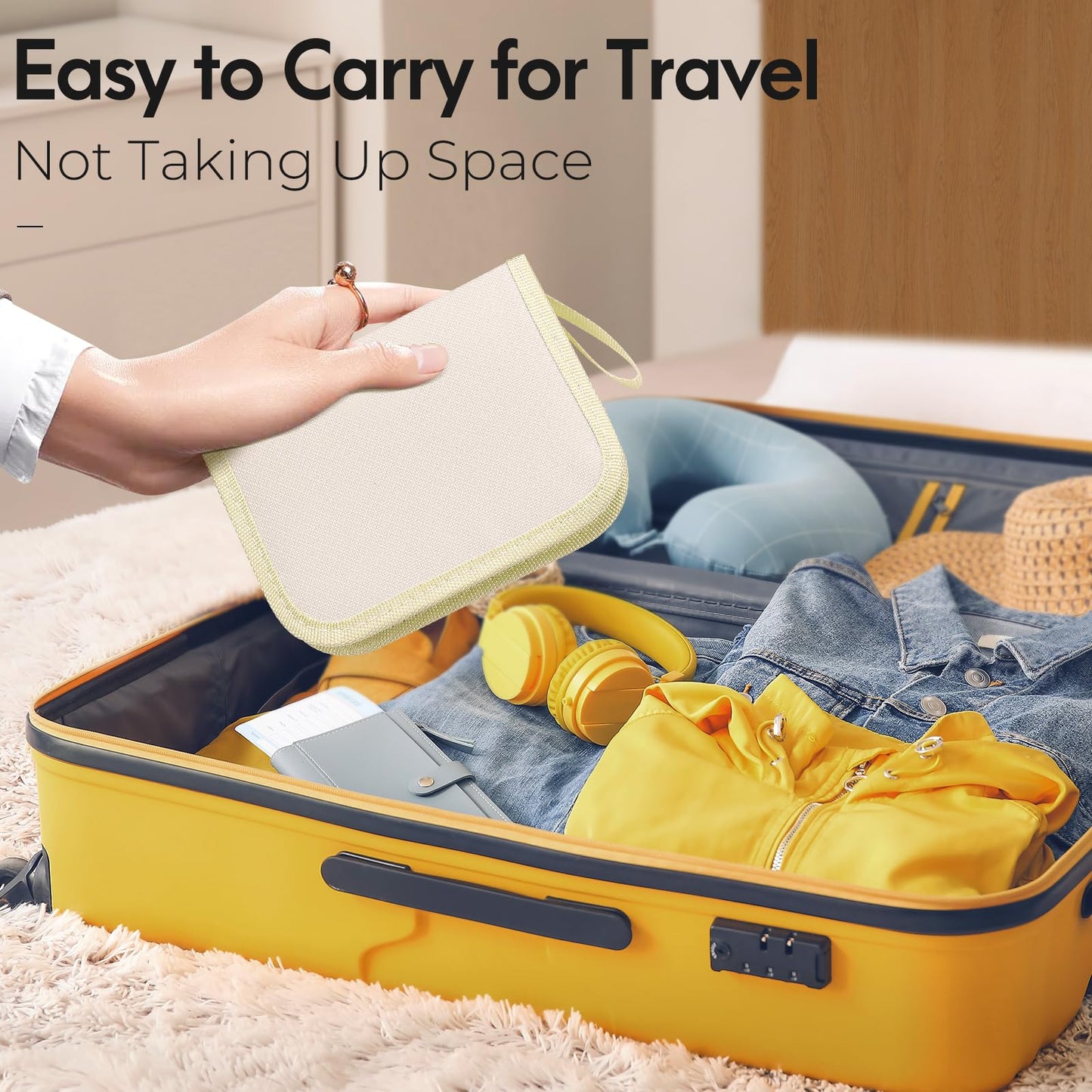 Coquimbo Sewing Kit for Adults, Kids, Beginner, Traveler, Portable Sewing Supplies Contains Soft Tape Measure, Scissors, Thimble, Thread, Sewing Needles (Beige, M)