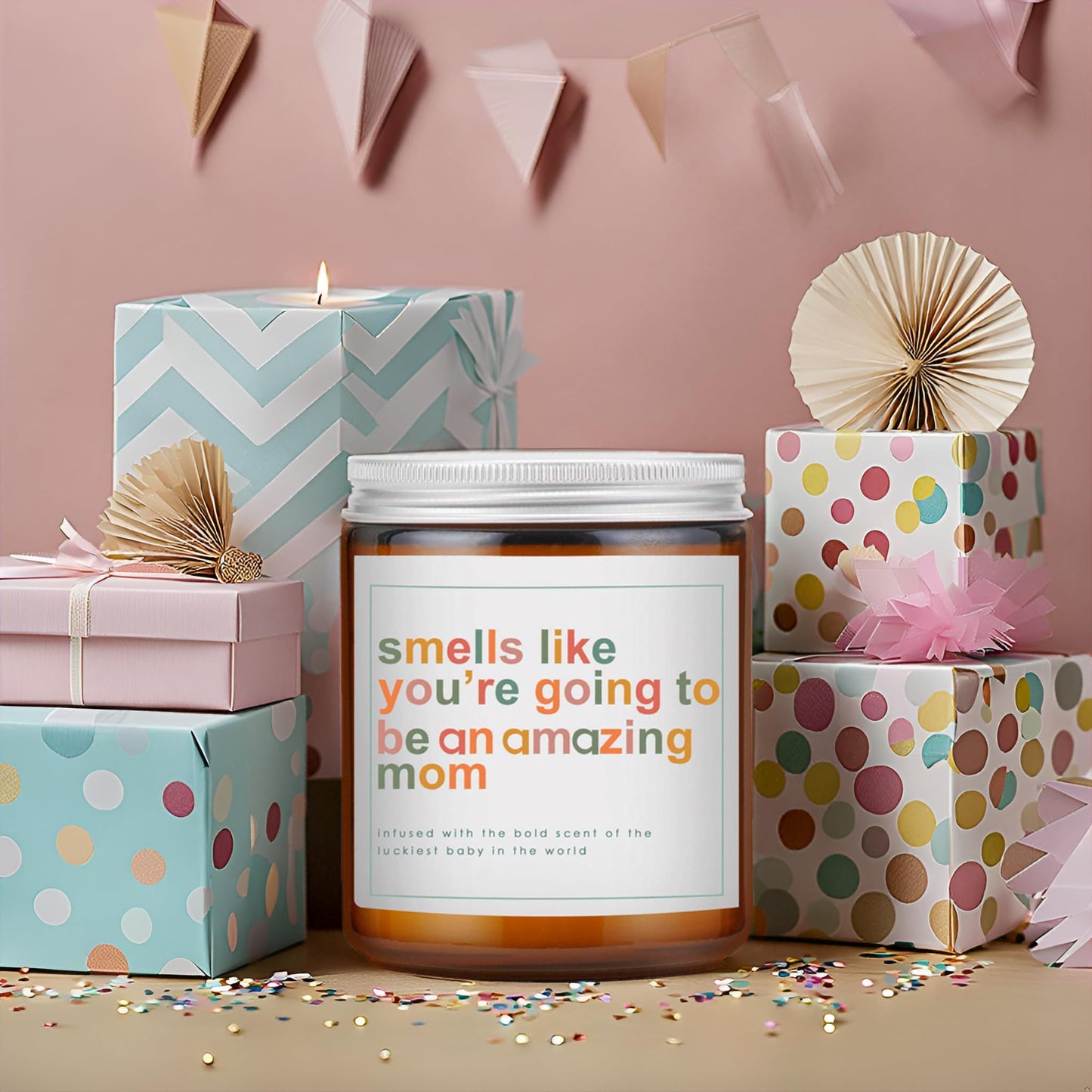 Mothers Day Gifts for Mom,New Mom Gifts,Gift for New Moms,Mothers Gift After Birth-7 OZ Lavender Soy Wax Candle